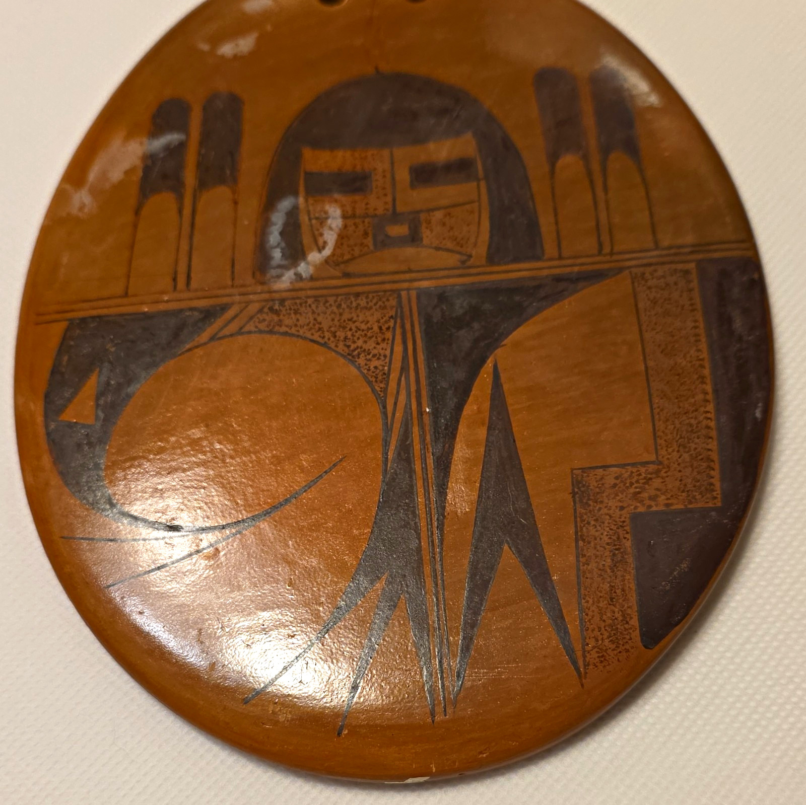 L. Namingha Hopi-Tewa Native American Signed Handmade Pottery Plate 6