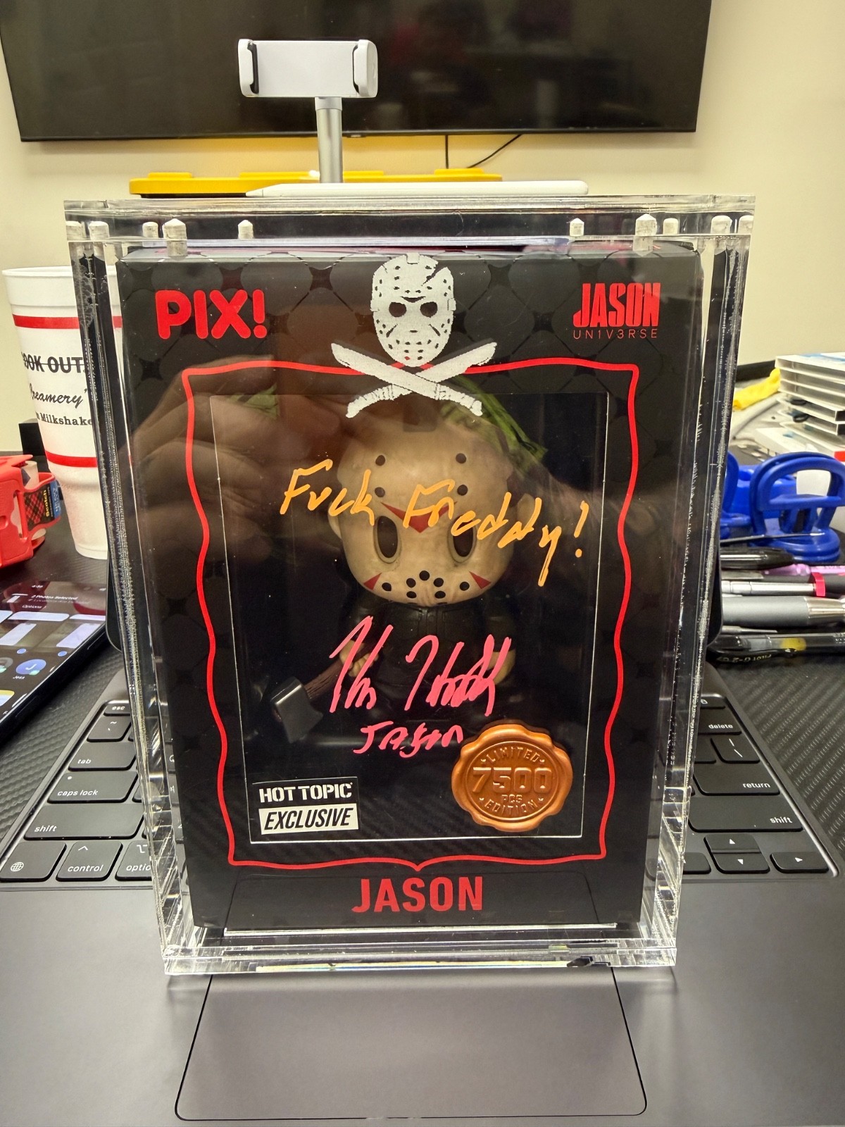 Jason Voorhees Thrilljoy Pix Autographed by Kane Hodder SWAU Certified w/ armor