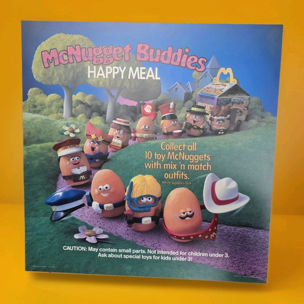 1988 McDonald\'s McNugget Buddies Happy Meal Translite sign 21.75\