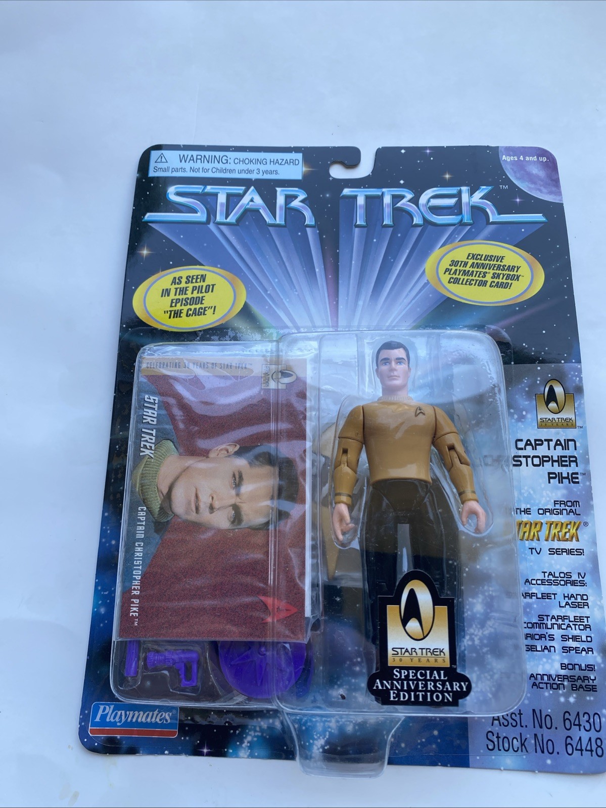 1996 Star Trek Playmates Captain Christopher Pike Vintage  Collectable Figure