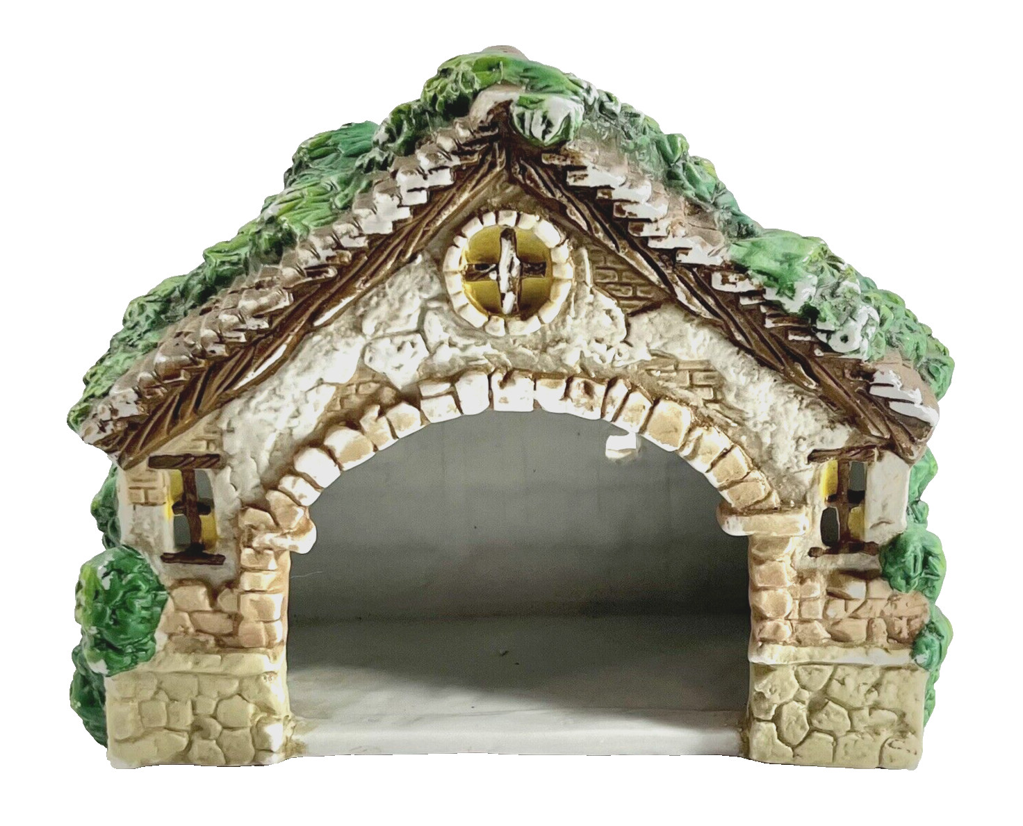 Vintage Brinn's Christmas Ceramic Lighted Stable Nativity 7 Vintage Brinn's Christmas Ceramic Lighted Stable Nativity 7