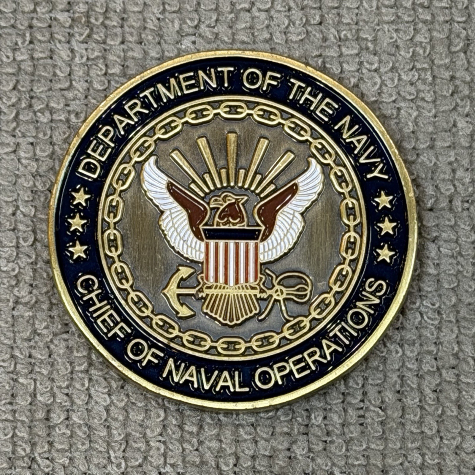 US Navy Director Navy Staff Chief Naval Operations CNO Challenge Coin Presented