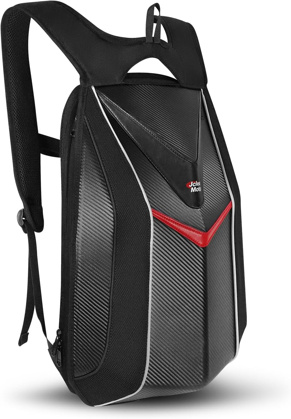 Motorcycle Backpack Hardshell Helmet Bag, Carbon Fiber Rider Bag