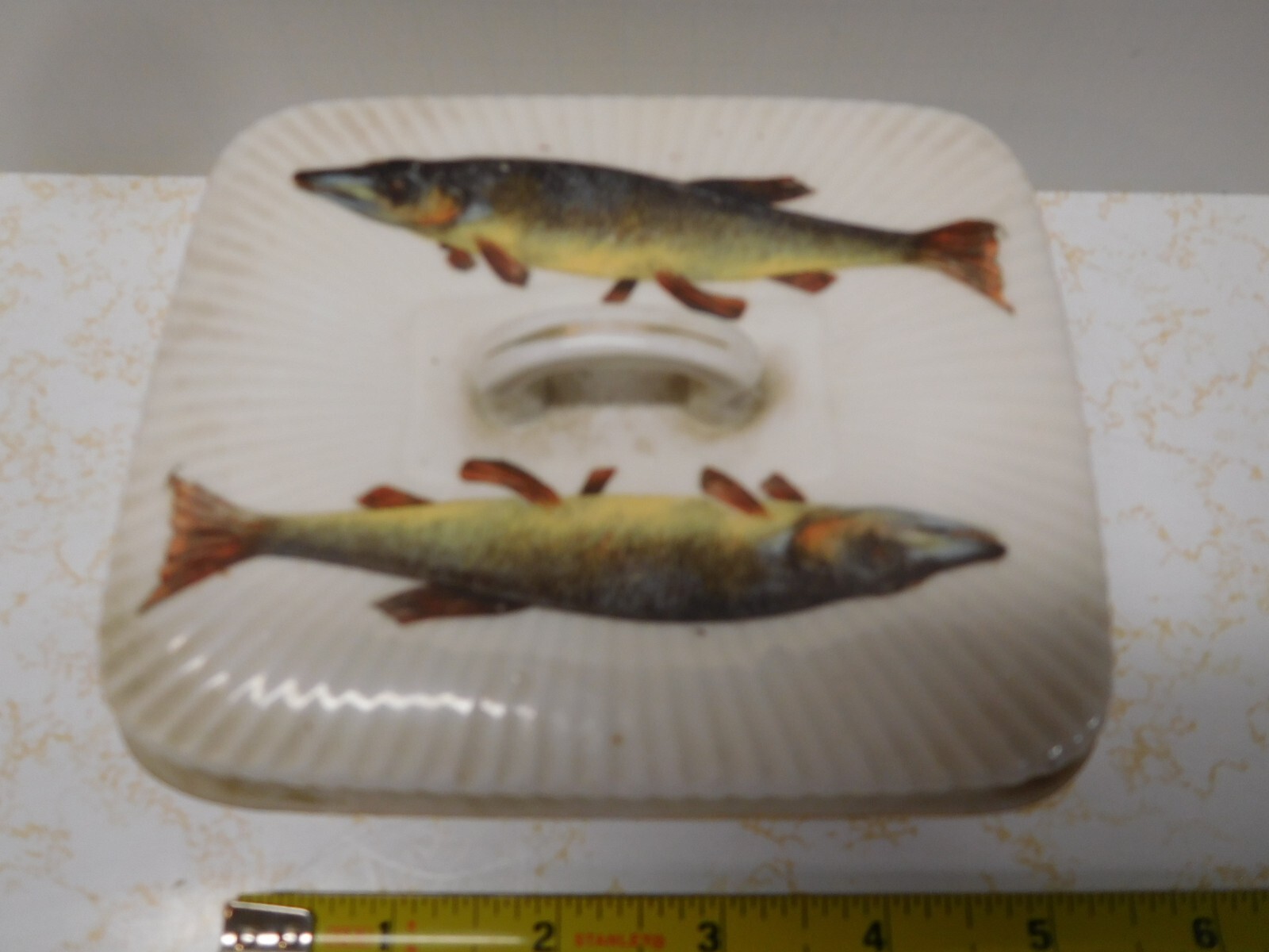 Vintage MMV Co. West Germany Hand-Painted Porcelain Box w/Lid & Odd Insert Piece