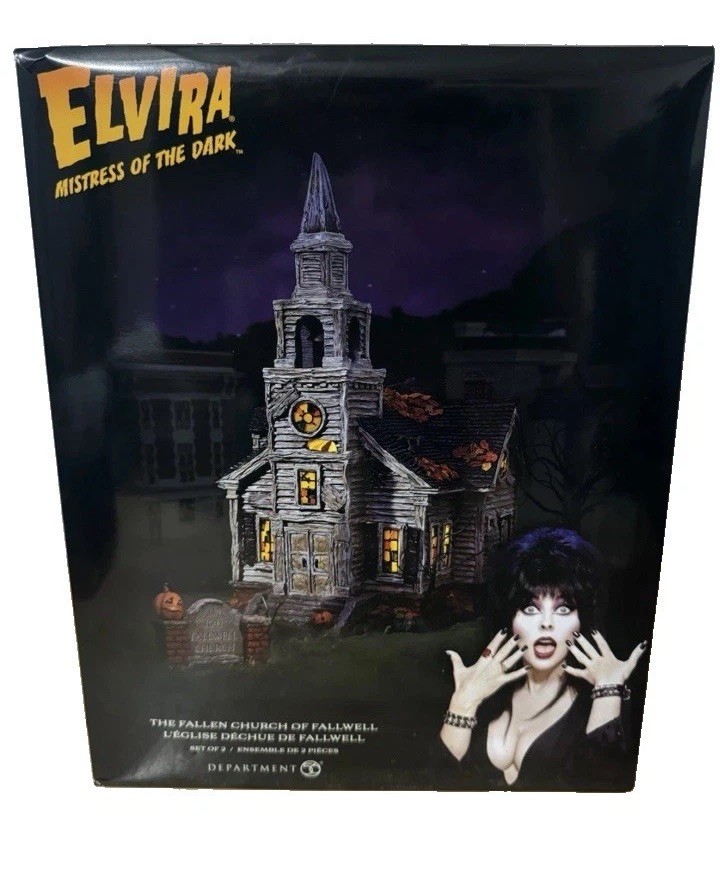 DEPT 56 ELVIRA THE FALLEN CHURCH OF FALLWELL VILLAGE 6013669 DEPT 56 ELVIRA THE FALLEN CHURCH OF FALLWELL VILLAGE 6013669
