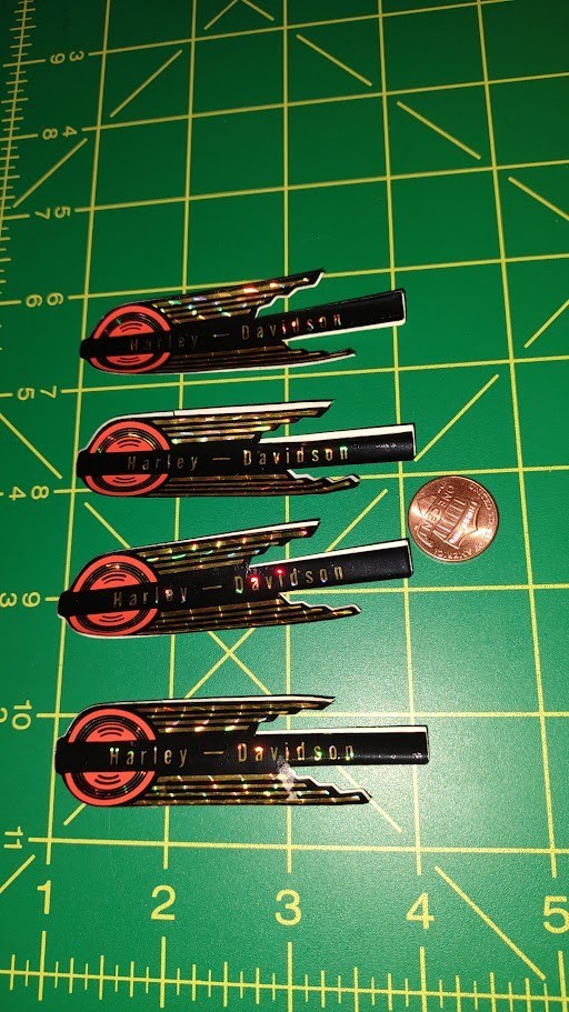 SUPER RARE HARLEY  Mini Sticker lot of 4 / Decal  ORIGINAL OLD STOCK