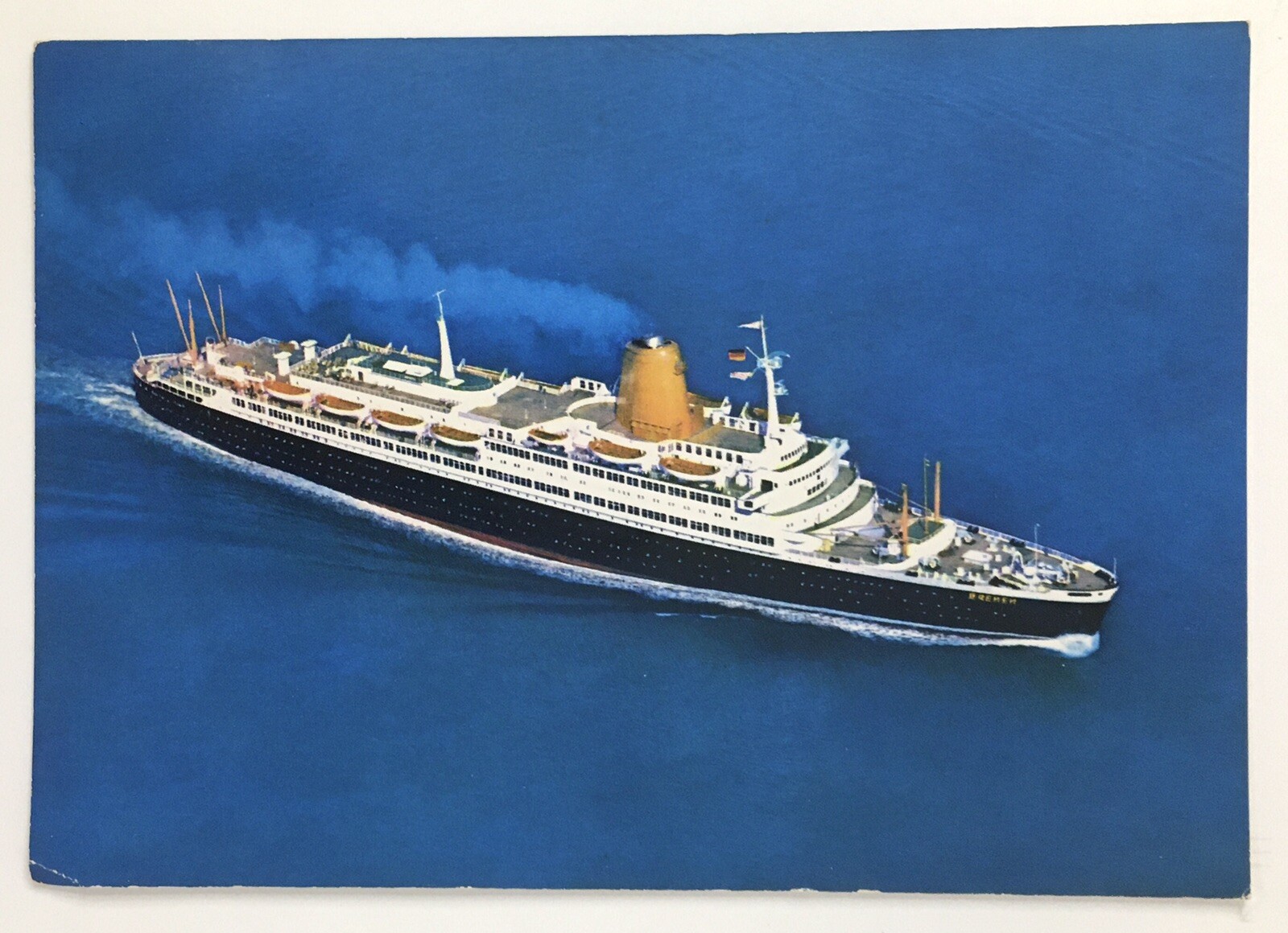 Postcard TS BREMEN, GERMANY\'S LARGEST FASTEST PASSENGER VESSEL Ship Boat UP VTG Postcard TS BREMEN, GERMANY\'S LARGEST FASTEST PASSENGER VESSEL Ship Boat UP VTG