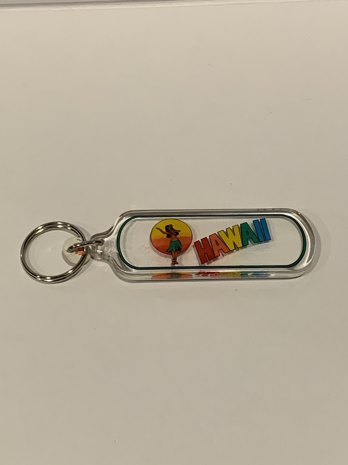 Vintage Hawaii Hula Girl Keyring Keychain VTG Hula Girl Key Ring Hawaii Vintage Hawaii Hula Girl Keyring Keychain VTG Hula Girl Key Ring Hawaii