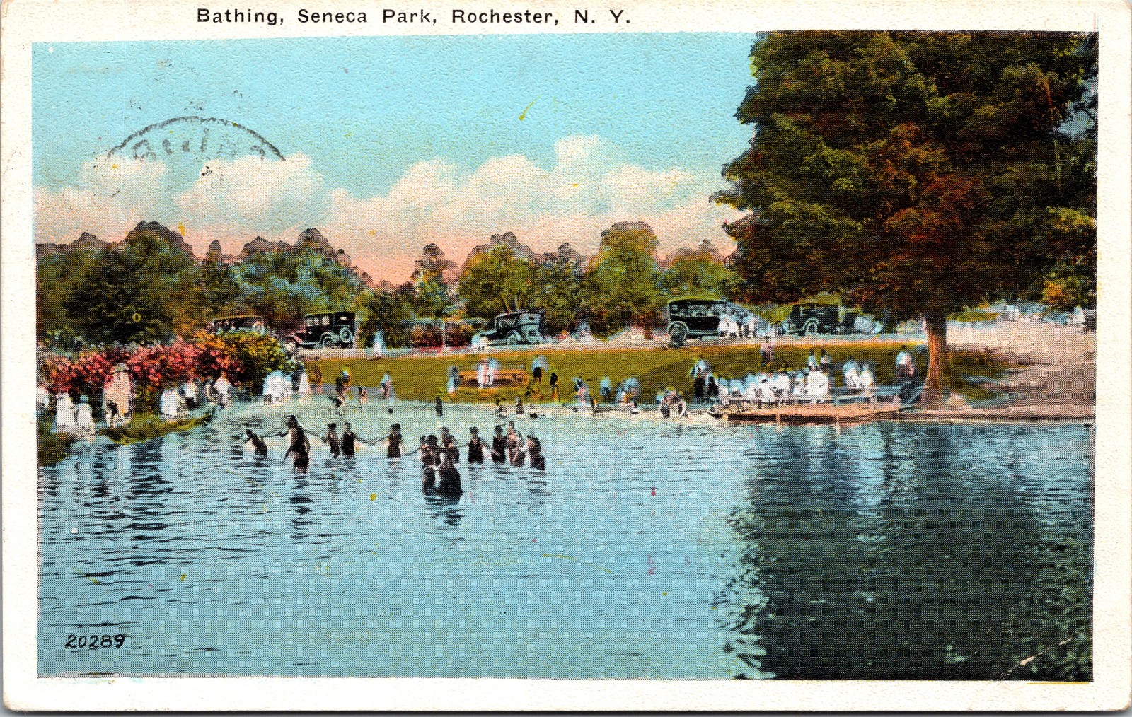 Rochester, NY Bathing/Seneca Park/1930s Cars/1926/20289/Pier/Swimming -A106