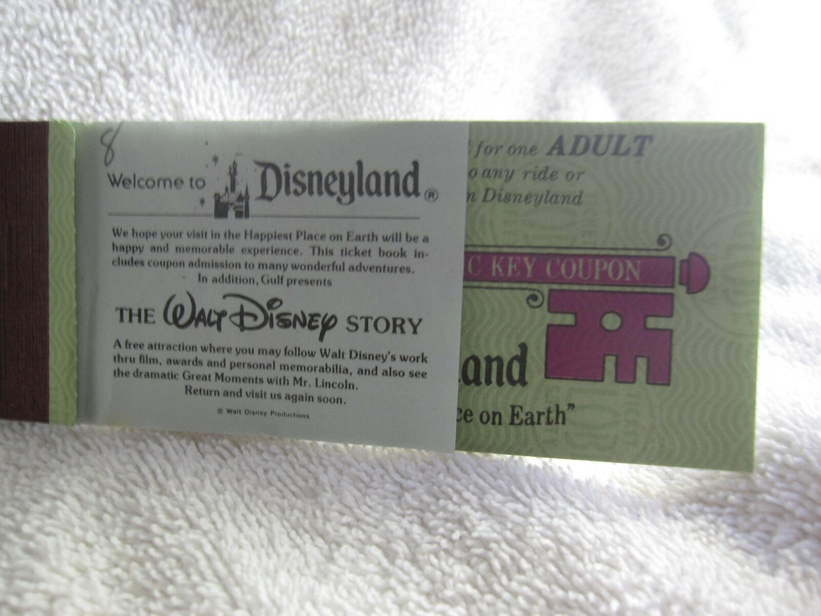 1978 Disneyland Adult Magic Key ticket coupon book booklet Disney old 1970\'s
