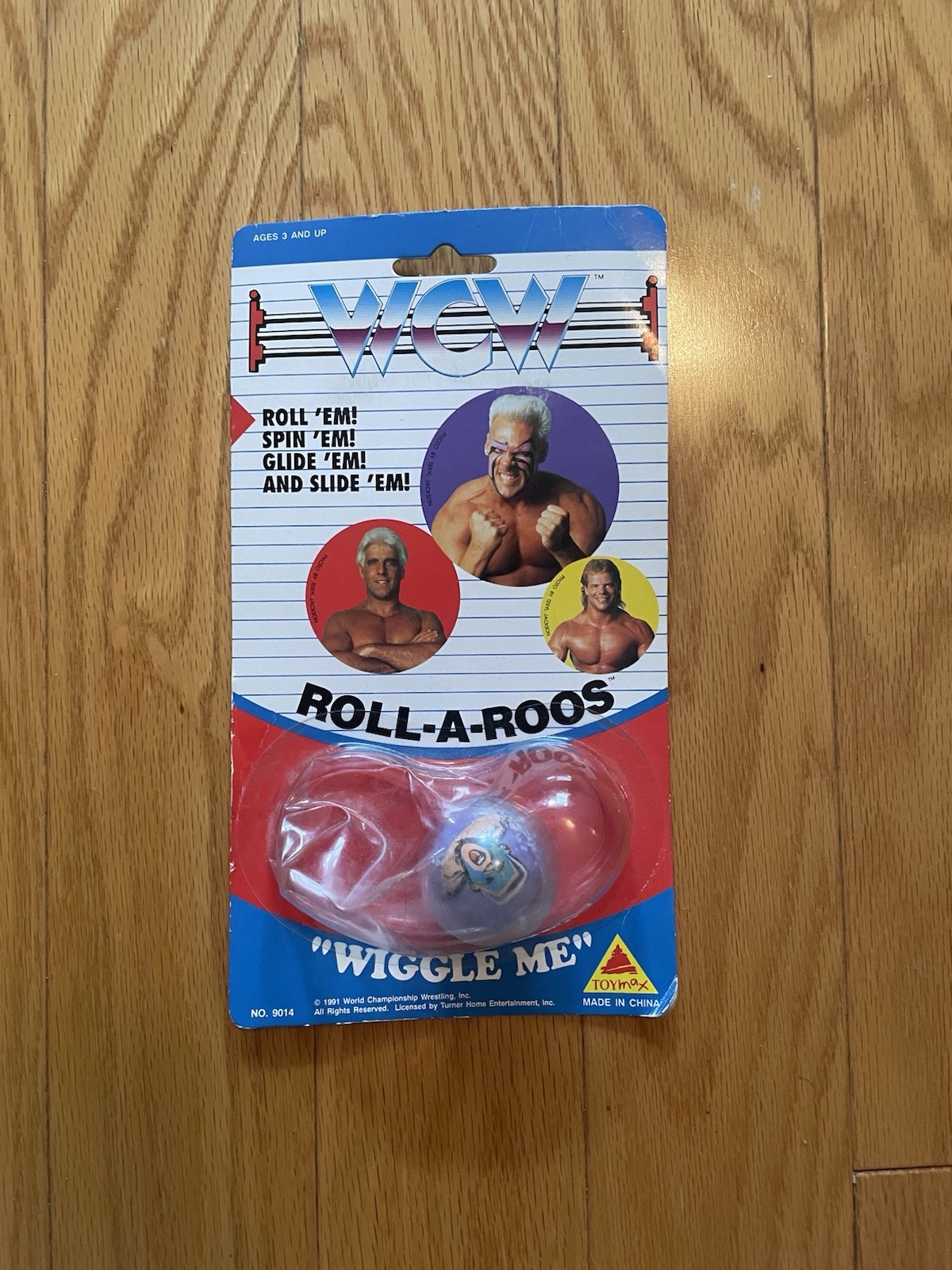Vintage Rare WCW Sting  Roll-A-Roos WCW Toy. WWF WWE NWA