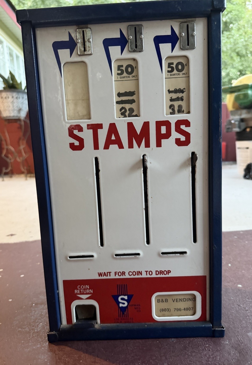 ESTATE FIND - Vintage Coin Operated U.S. Postage Stamp Vending Machine + BONUS