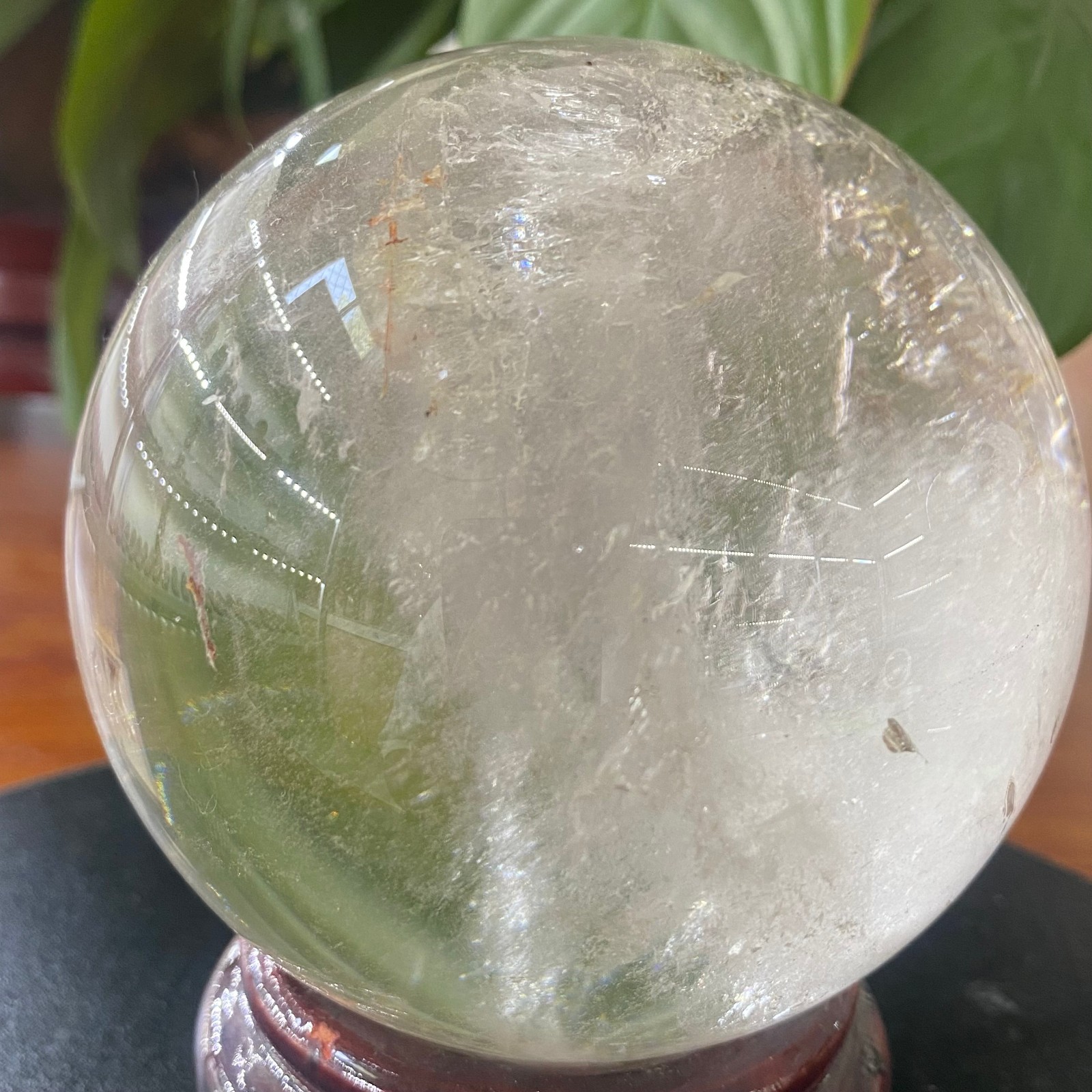 3.06LB Natural white crystal transparent quartz crystal ball Reiki repair
