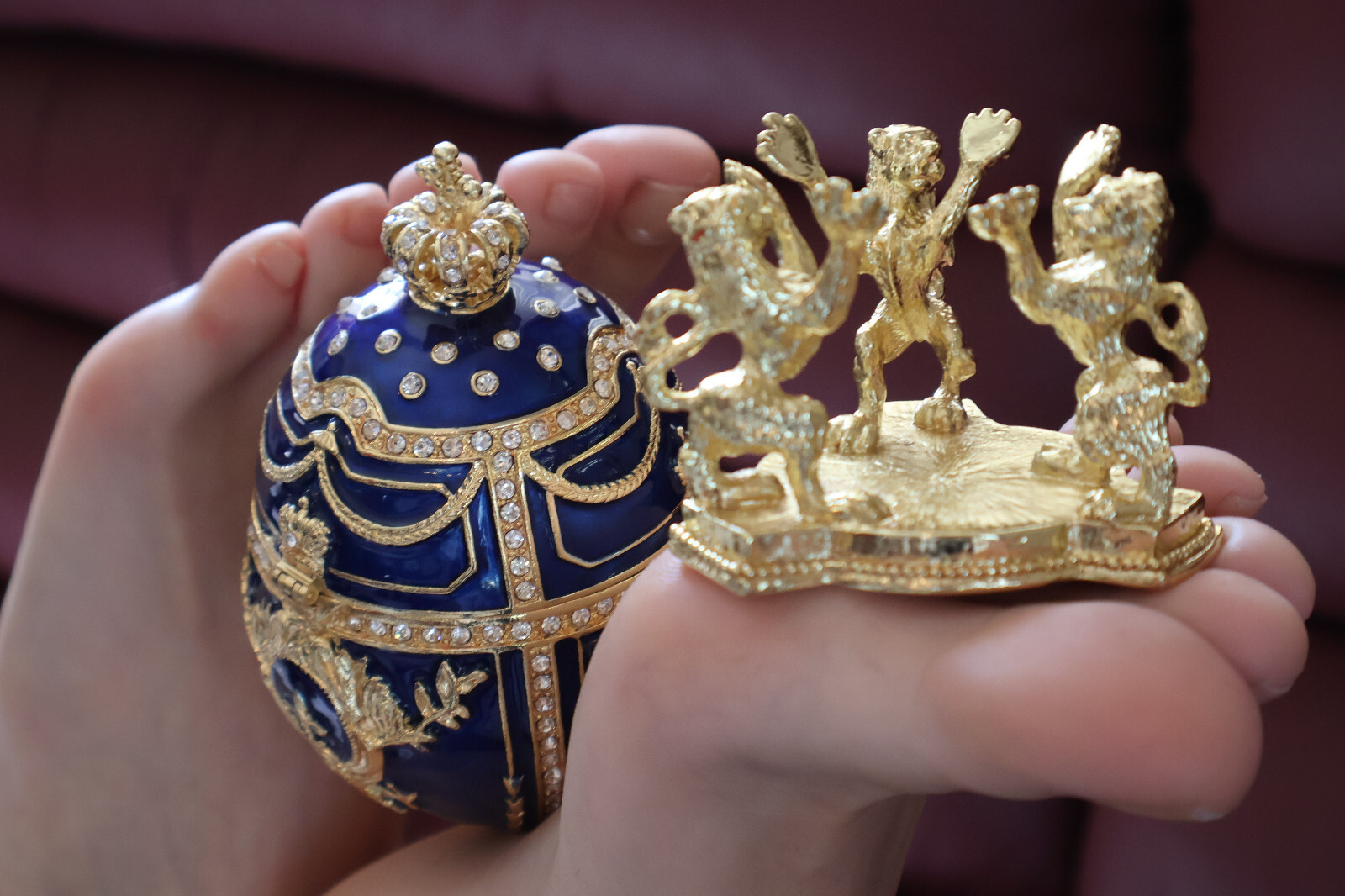 Fathers Day Retirement gift for Men Faberge egg style Faberge Imperial GOLD  Egg