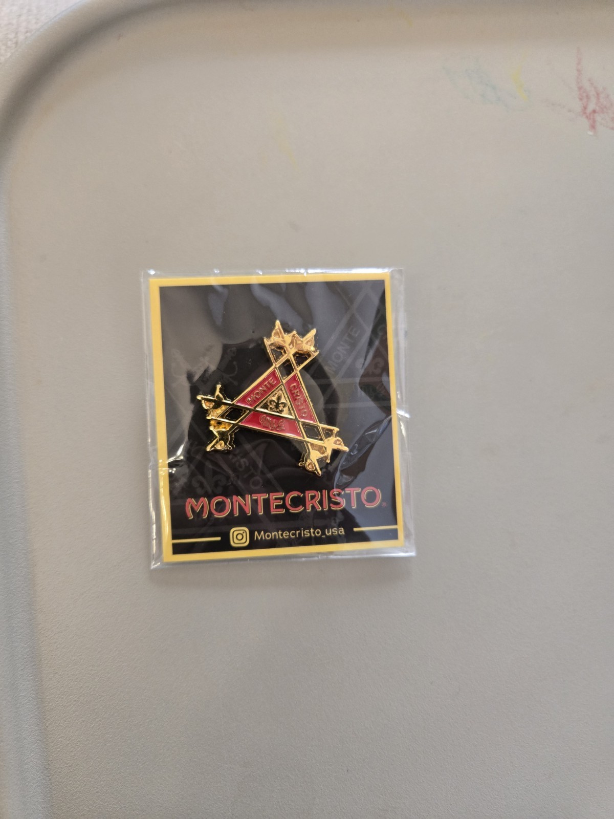 Montecristo Label Pin On Card Montecristo Label Pin On Card