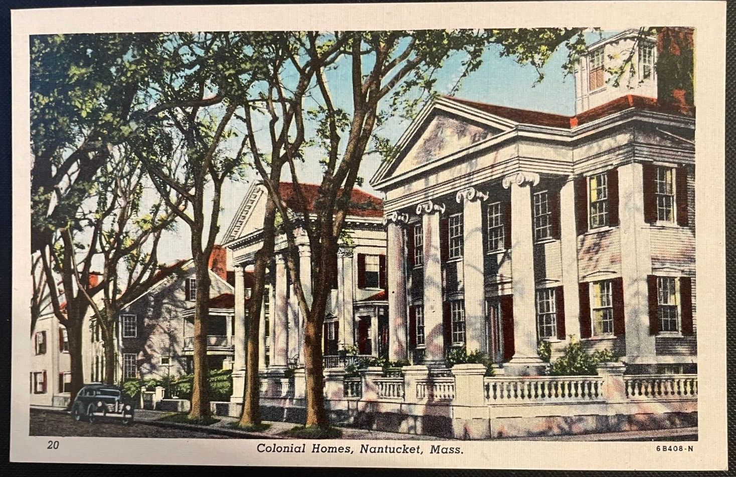 Vintage Postcard 1946 View of Colonial Homes, Nantucket, Massachusetts (MA)