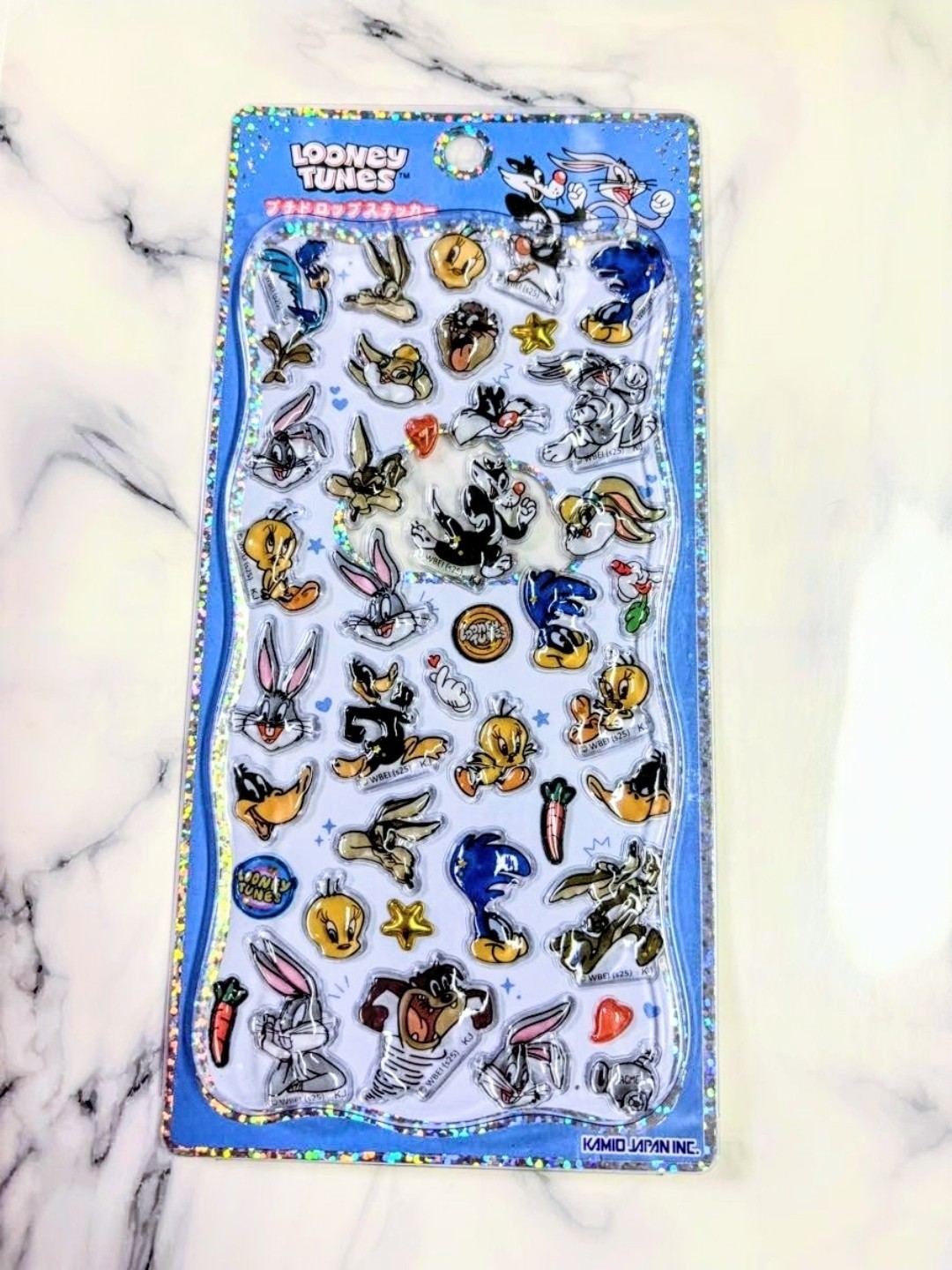 Looney Tunes Bon Bon Drop Stickers Kamio Japan 3D Acrylic Warner Bros License 🌪