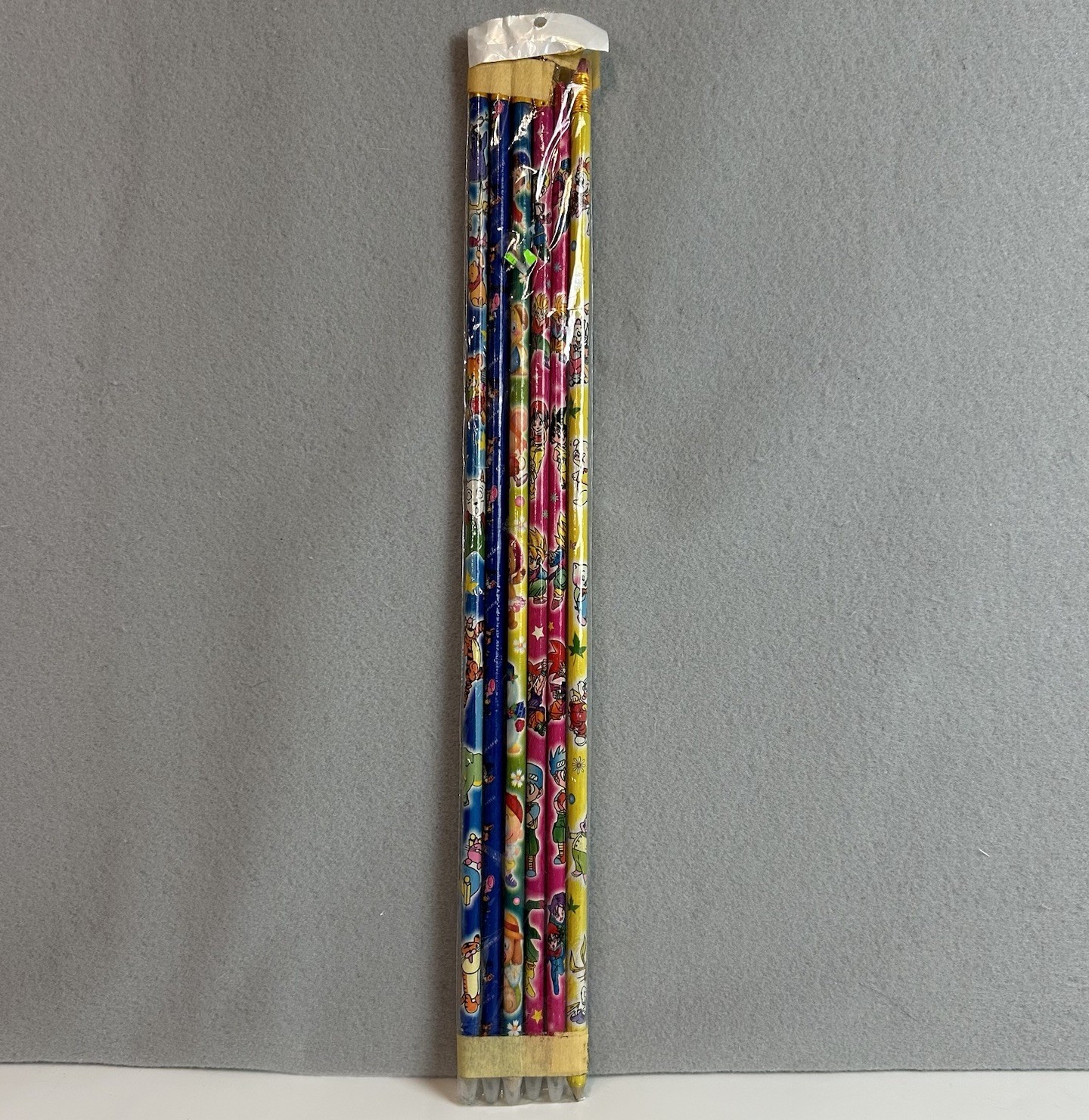 Vintage 80 90s 19” Jumbo Pencils Lot 6 Dragon Ball Pooh Disney Anime Cartoon NOS