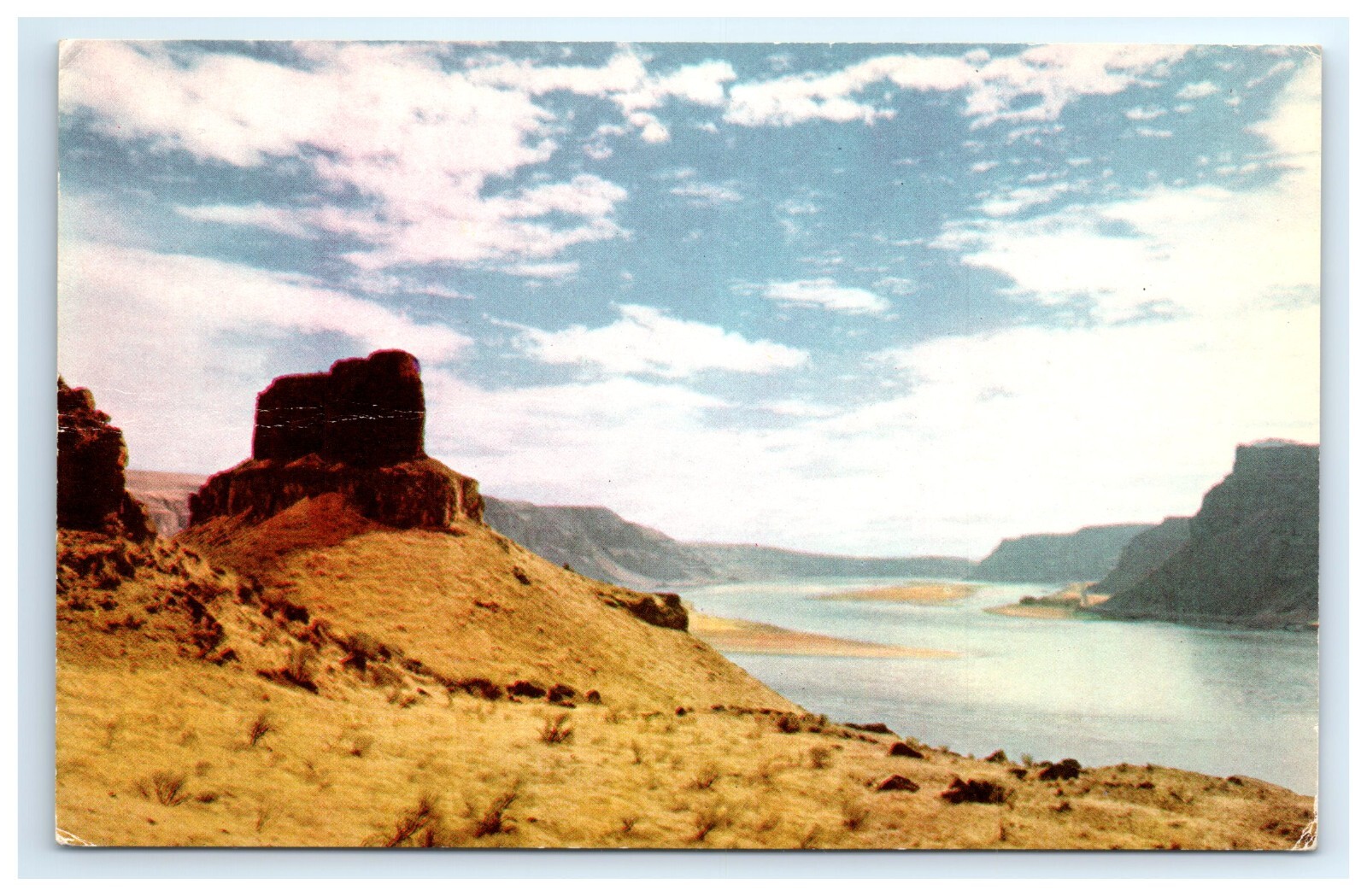 Postcard Wallula Gap near Oregon Washington Line c1950 Union 76 Oil Company UNP