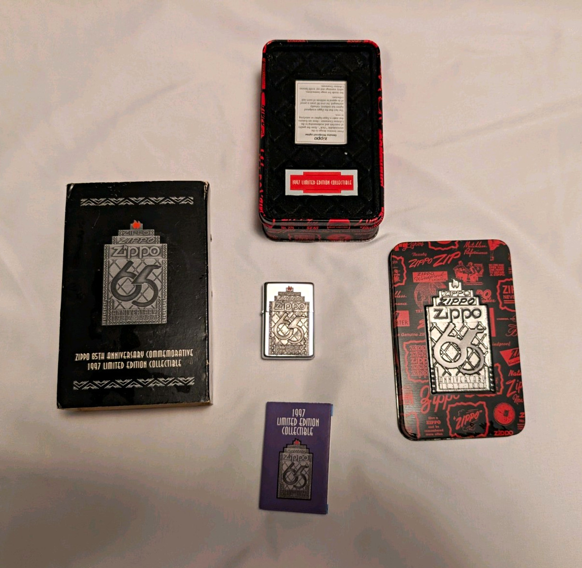Never Struck New Open Box Zippo 65th Commemorative 1997 Limited Edition Lighter
