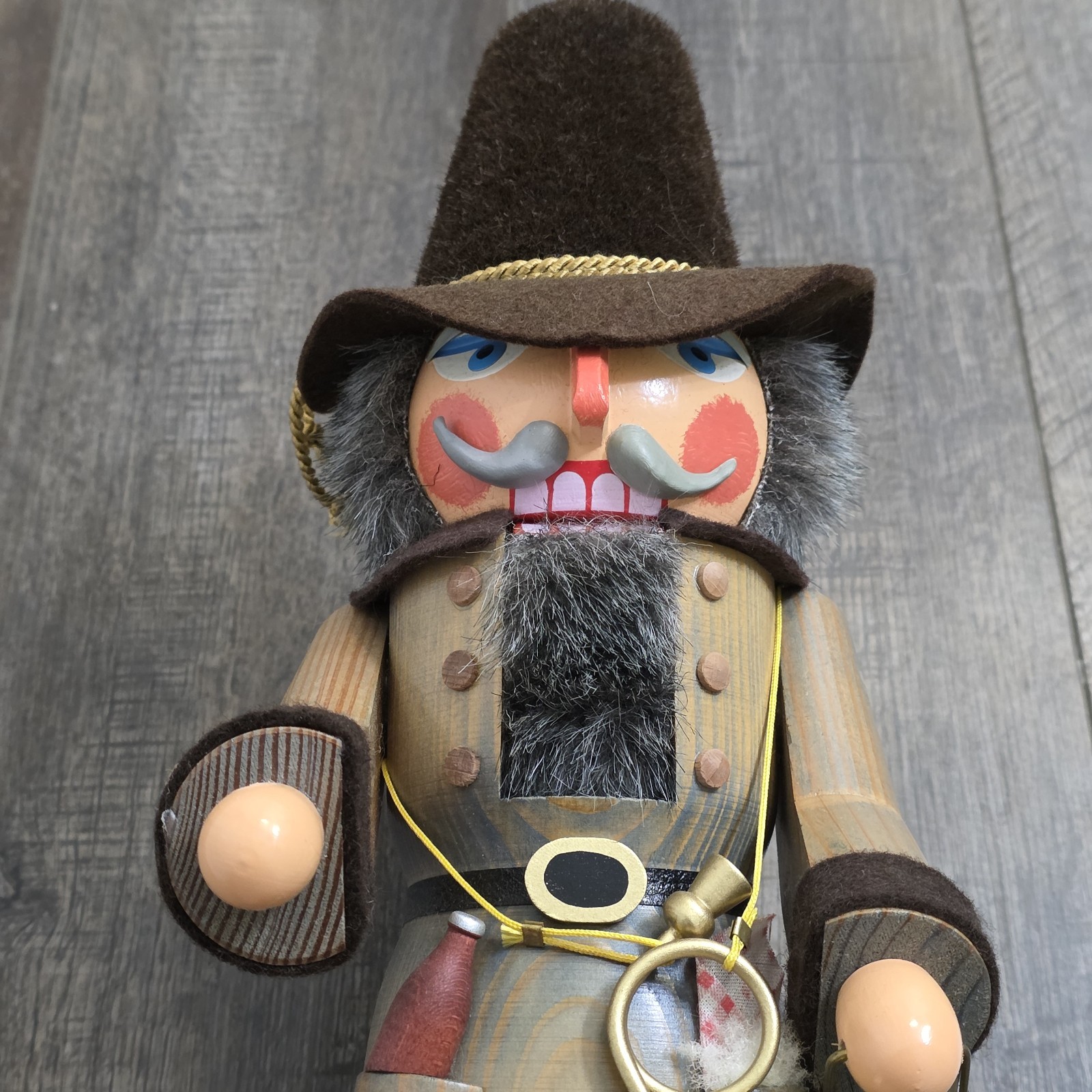 Vintage Seiffener Nussknackerhaus Nachtwachter Nutcracker 16” Germany w/Box