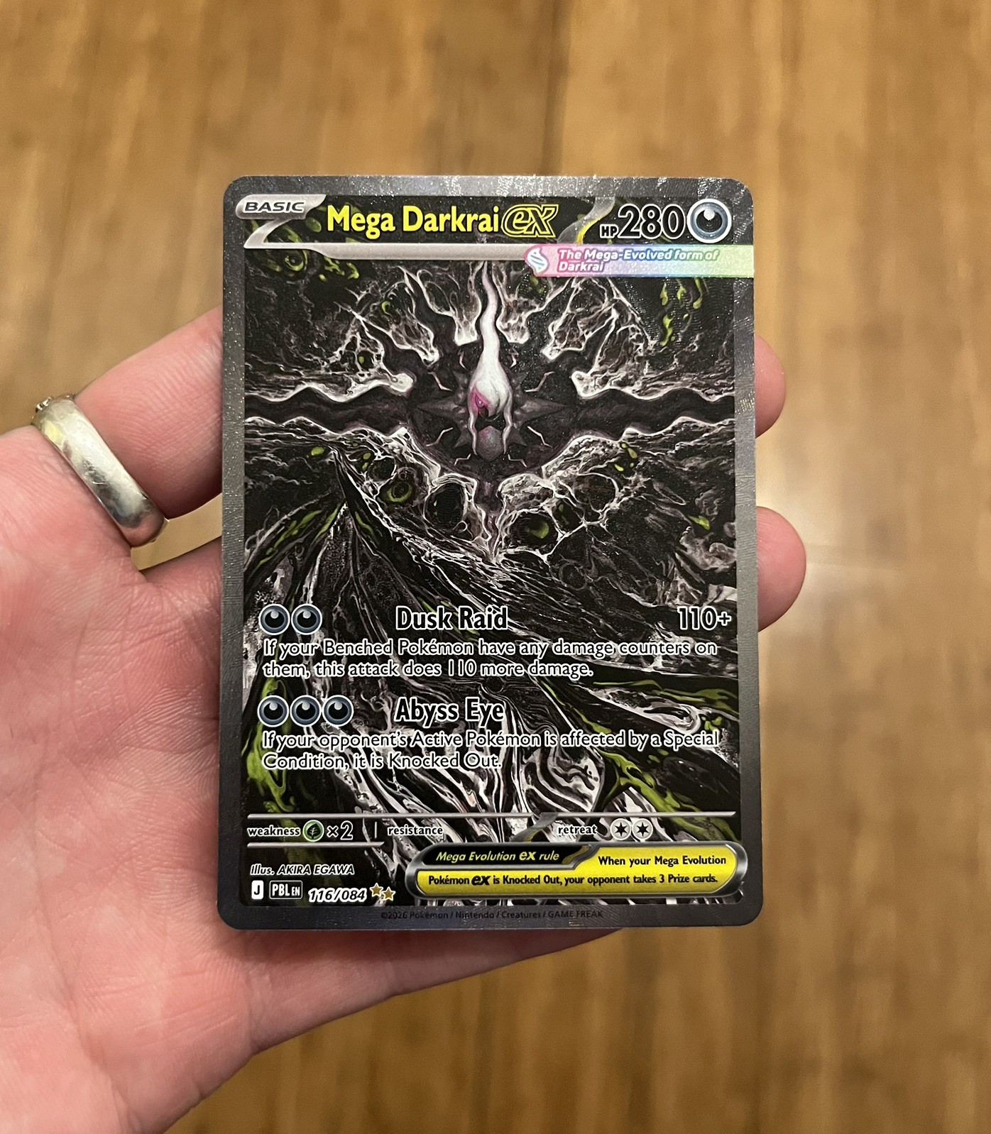 Mega Darkrai Ex 116/084 Pitch Black SIR Special Illustration Rare Pokemon NM+