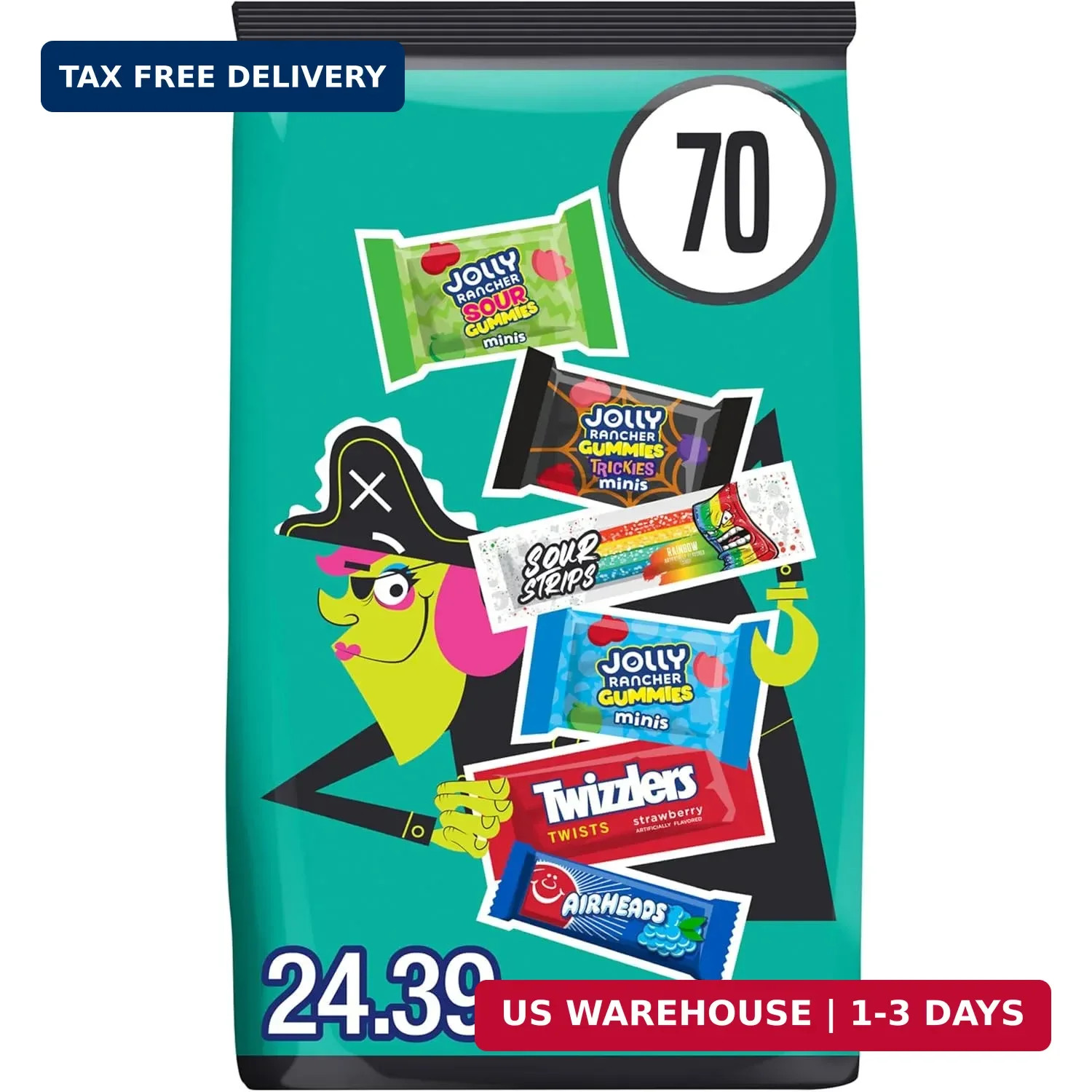 Hershey's Assorted Fruit Flavored Halloween Candy Bulk Pack, 24.39 oz