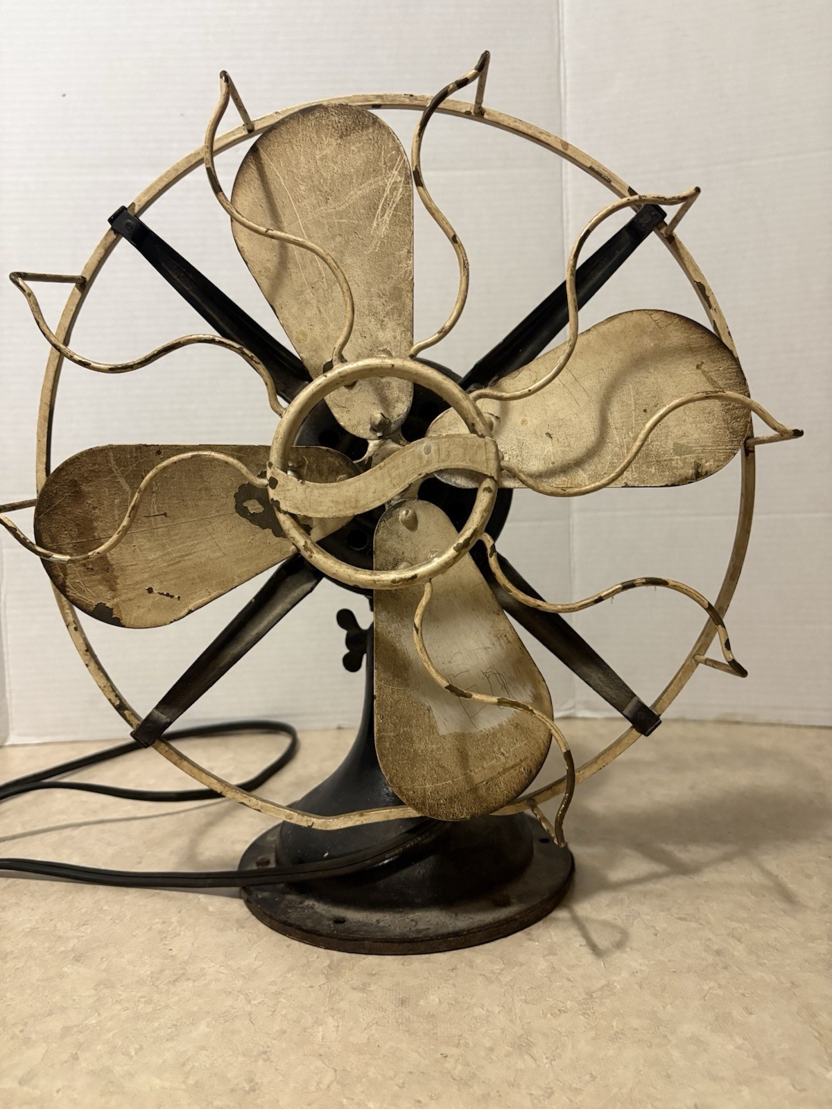 Vintage Westinghouse Table Fan  4 Brass Blades 12