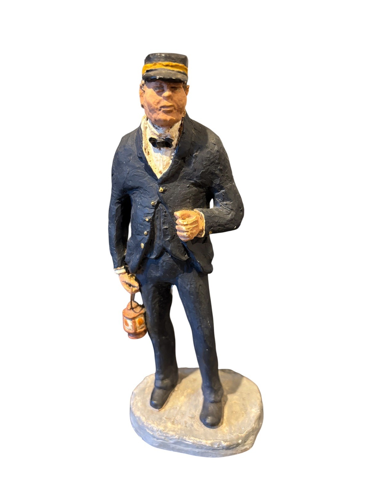 Vintage Train Conductor Fred Curtis Railroad Signalman Figurine 
