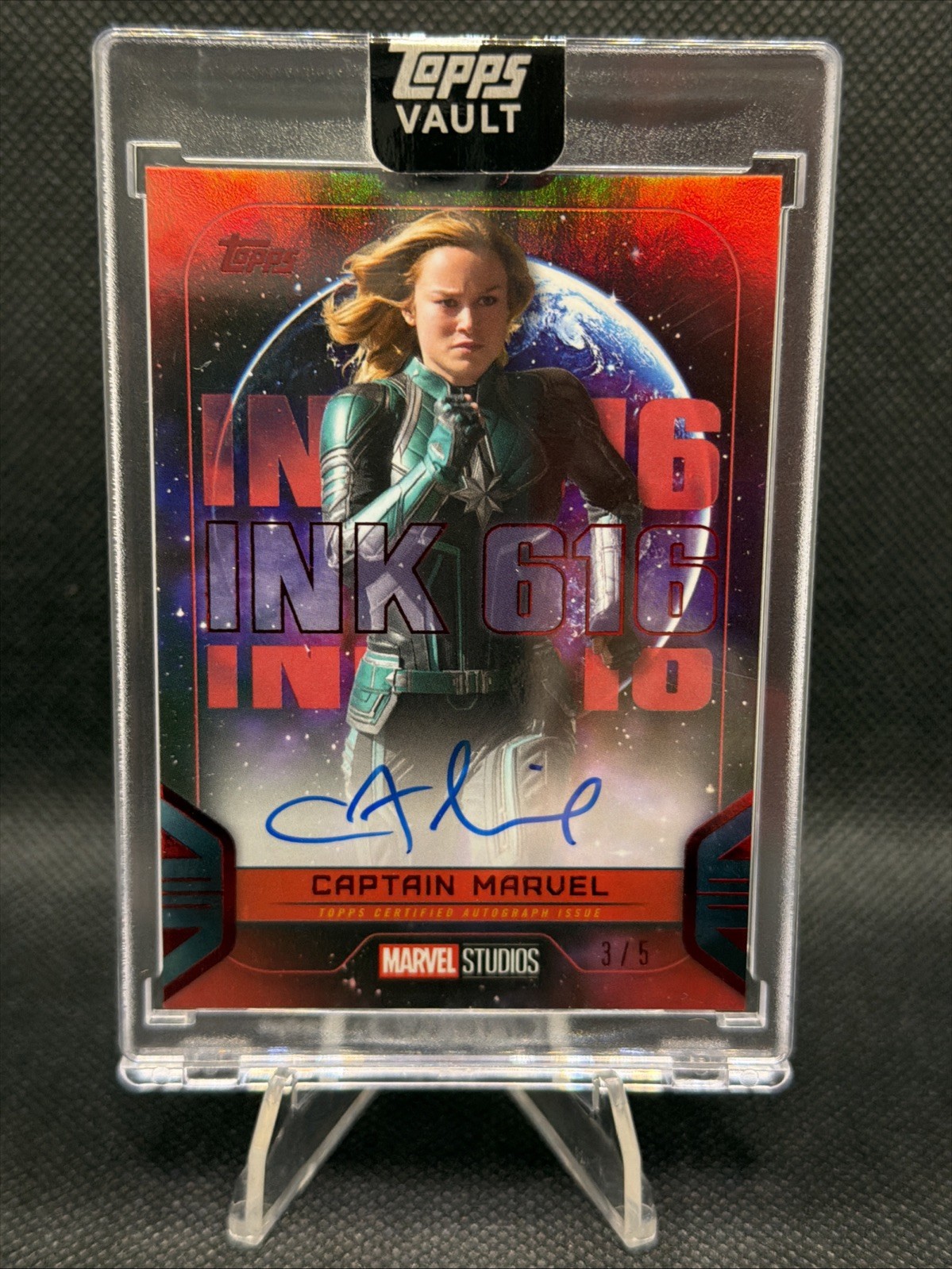 2026 Topps Vault Marvel Brie Larson Auto /5 Ink 616