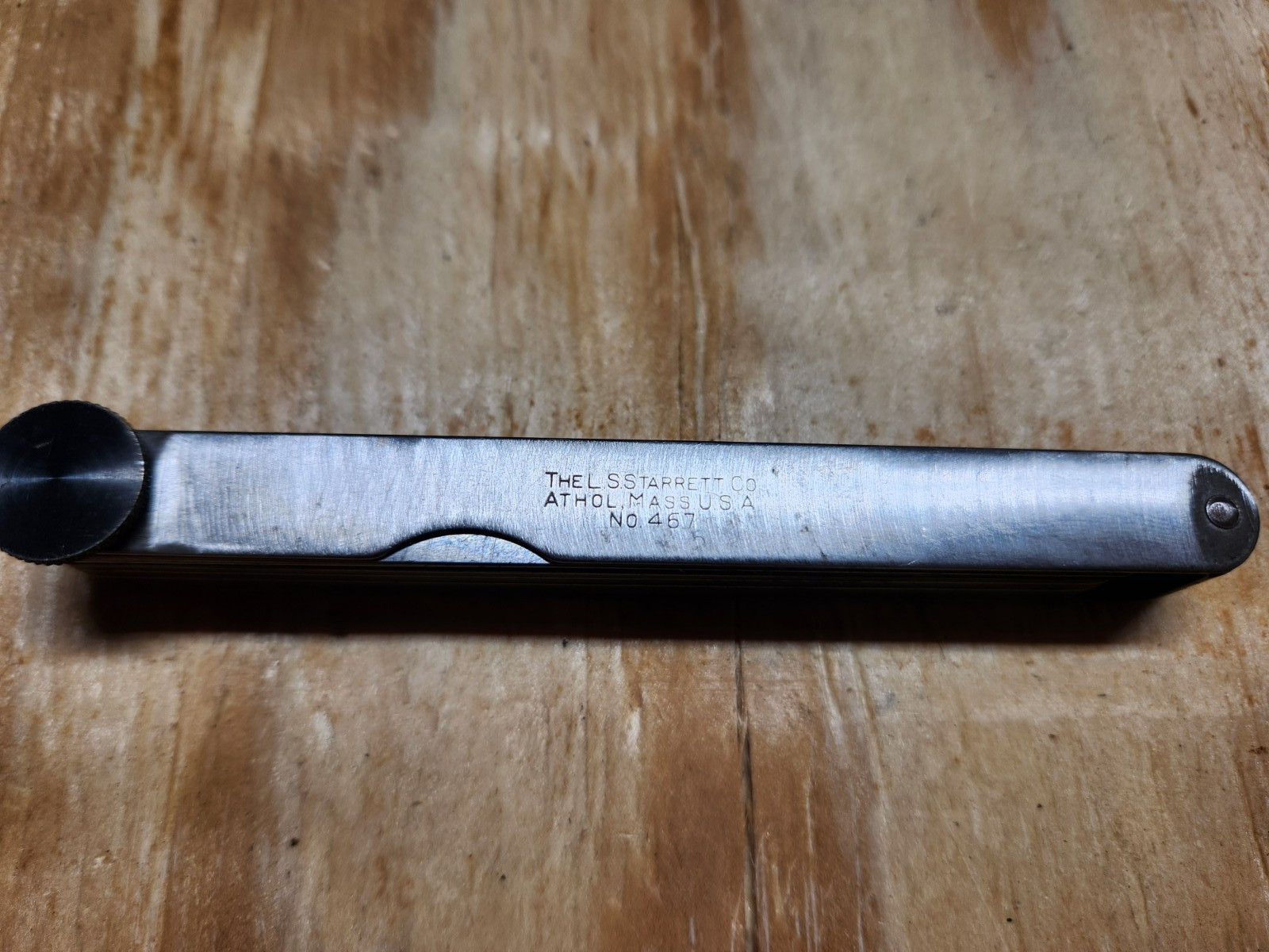 Starrett No. 467 13-Blade Feeler Thickness Gauge .0015-.200 USA Used