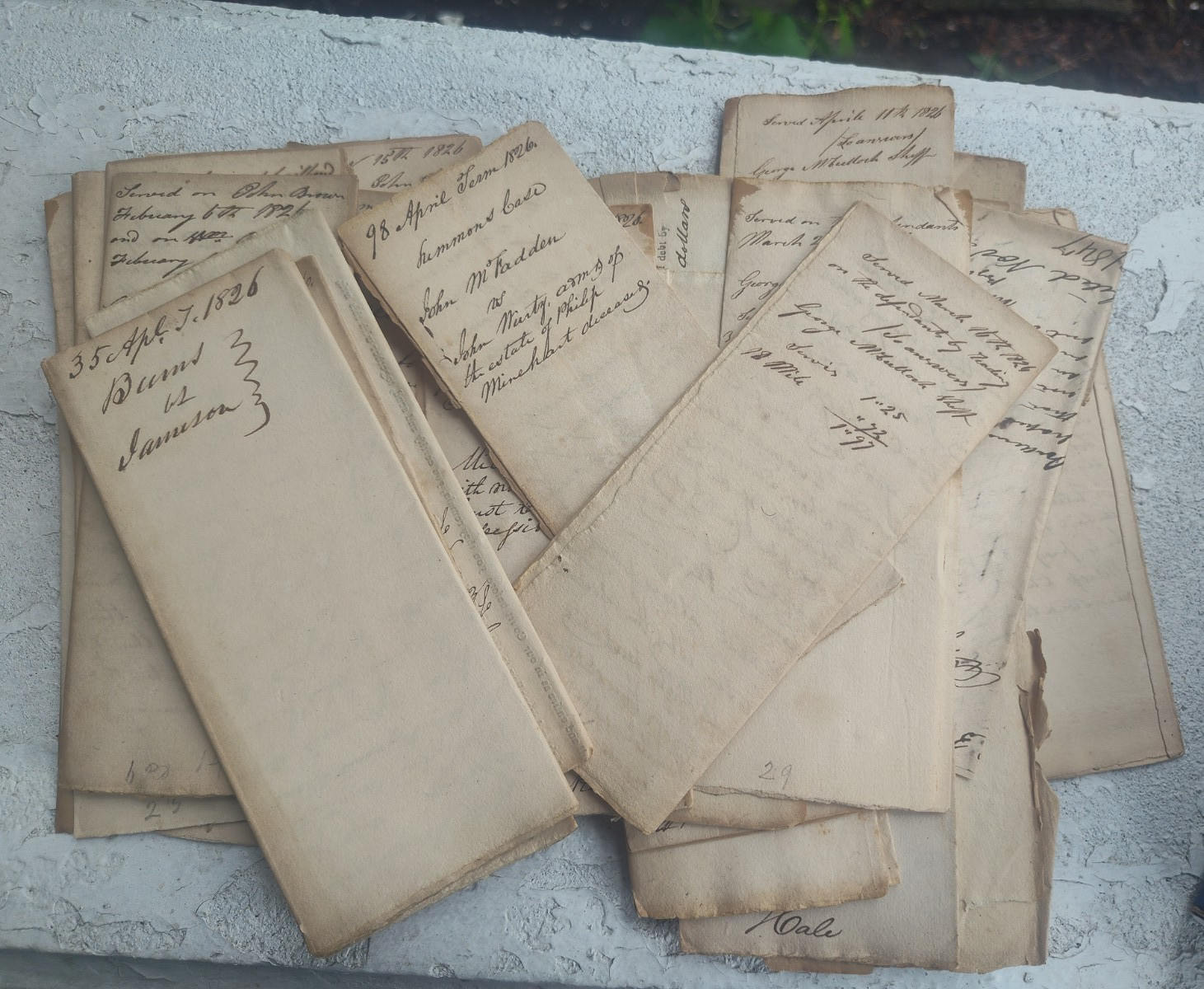 40 Original 1826 Pennsylvania Court Summons Orders for Sheriff Mifflin County PA
