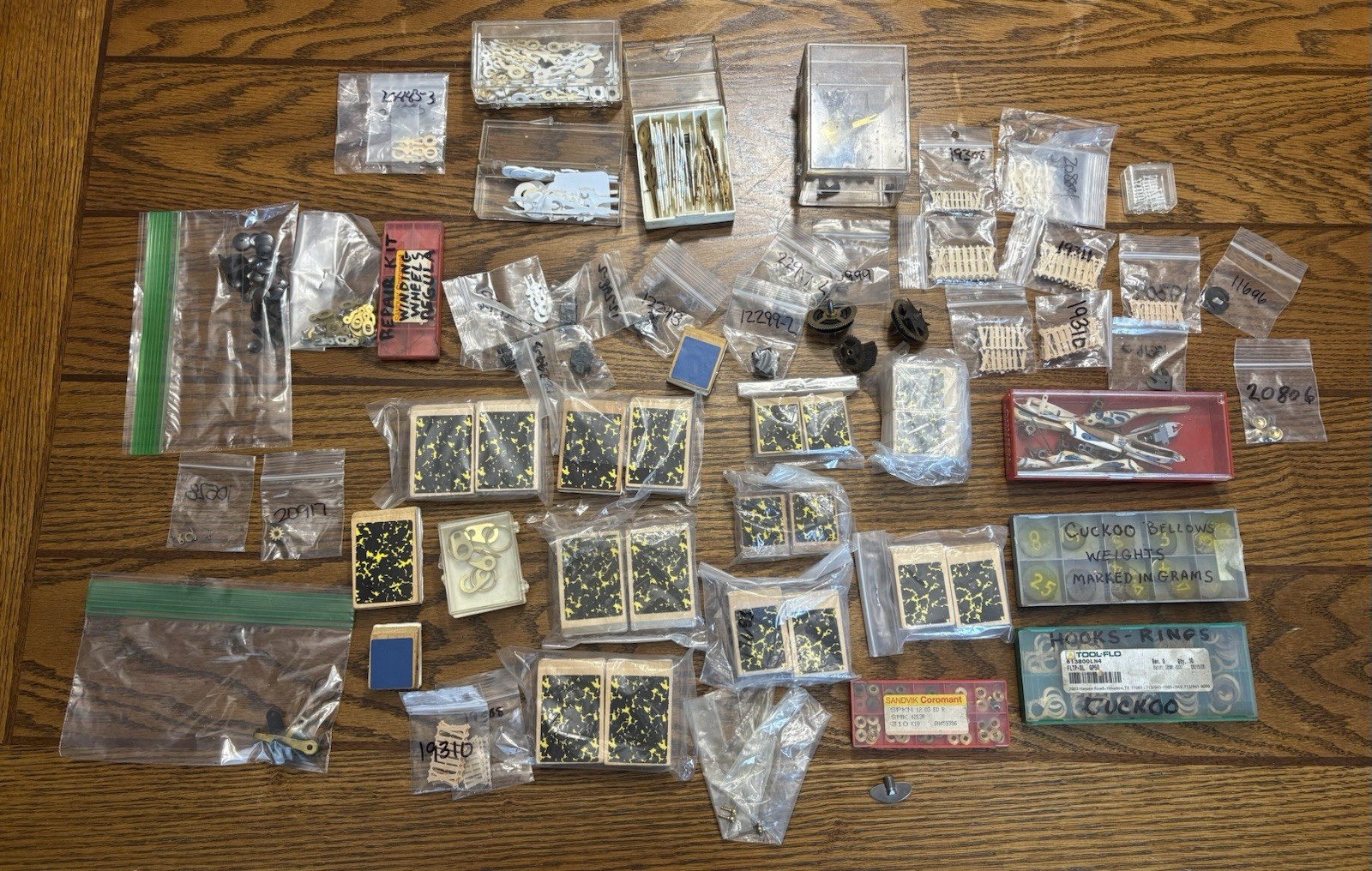 Vintage HUGE LOT OF Cuckoo Clock Parts - Bellows HANDS and More Rare Lot Vintage HUGE LOT OF Cuckoo Clock Parts - Bellows HANDS and More Rare Lot