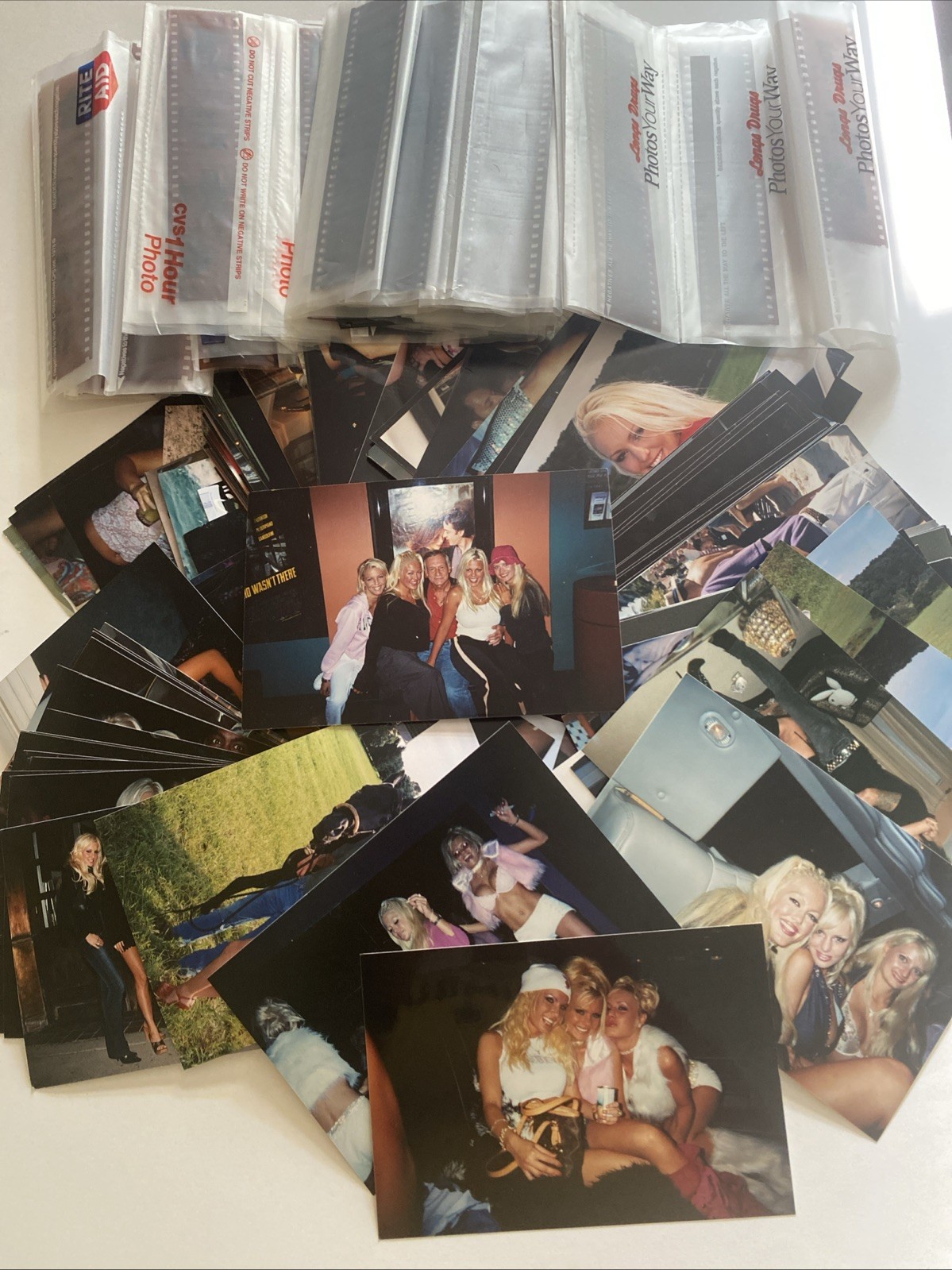 Playboy 4x6 Candid Photo Lot With Negatives Hugh Hefner Girls Next Door