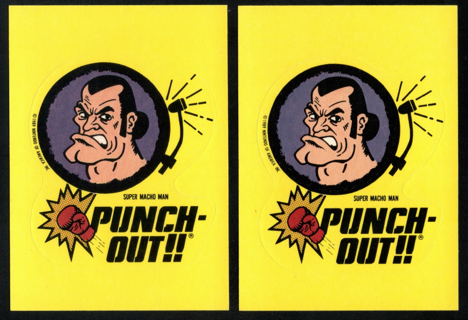 1989 Topps Nintendo PUNCH OUT SUPER MACHO MAN Sticker Trading Card #6 NM