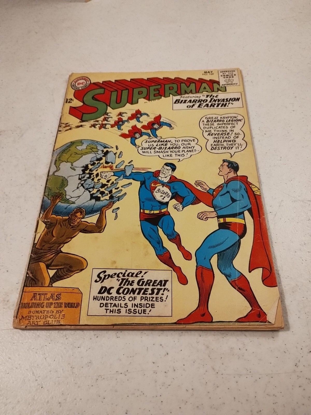 SUPERMAN #169 (1964) Bizarro, Mr. Mxyzptlk, Jerry Siegel, Curt Swan, DC Comics
