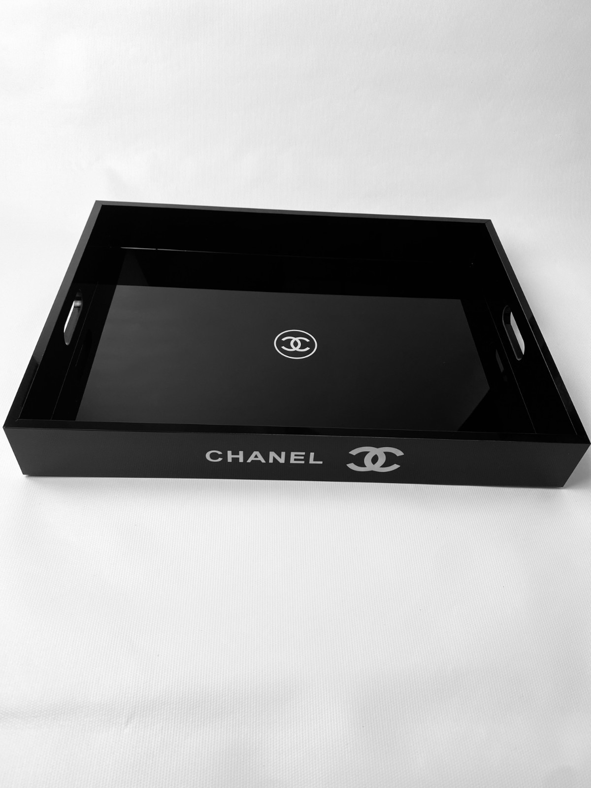 CHANEL  Black Rectangular Vanity Tray,  Organizer