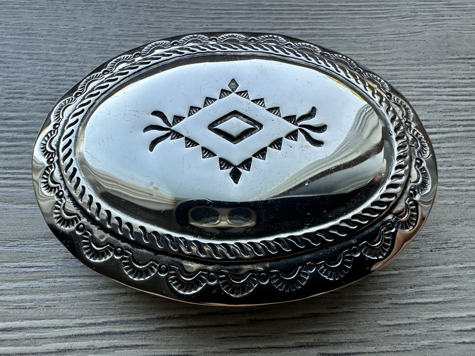 c1940-50's vintage Navajo Nickel silver belt buckle