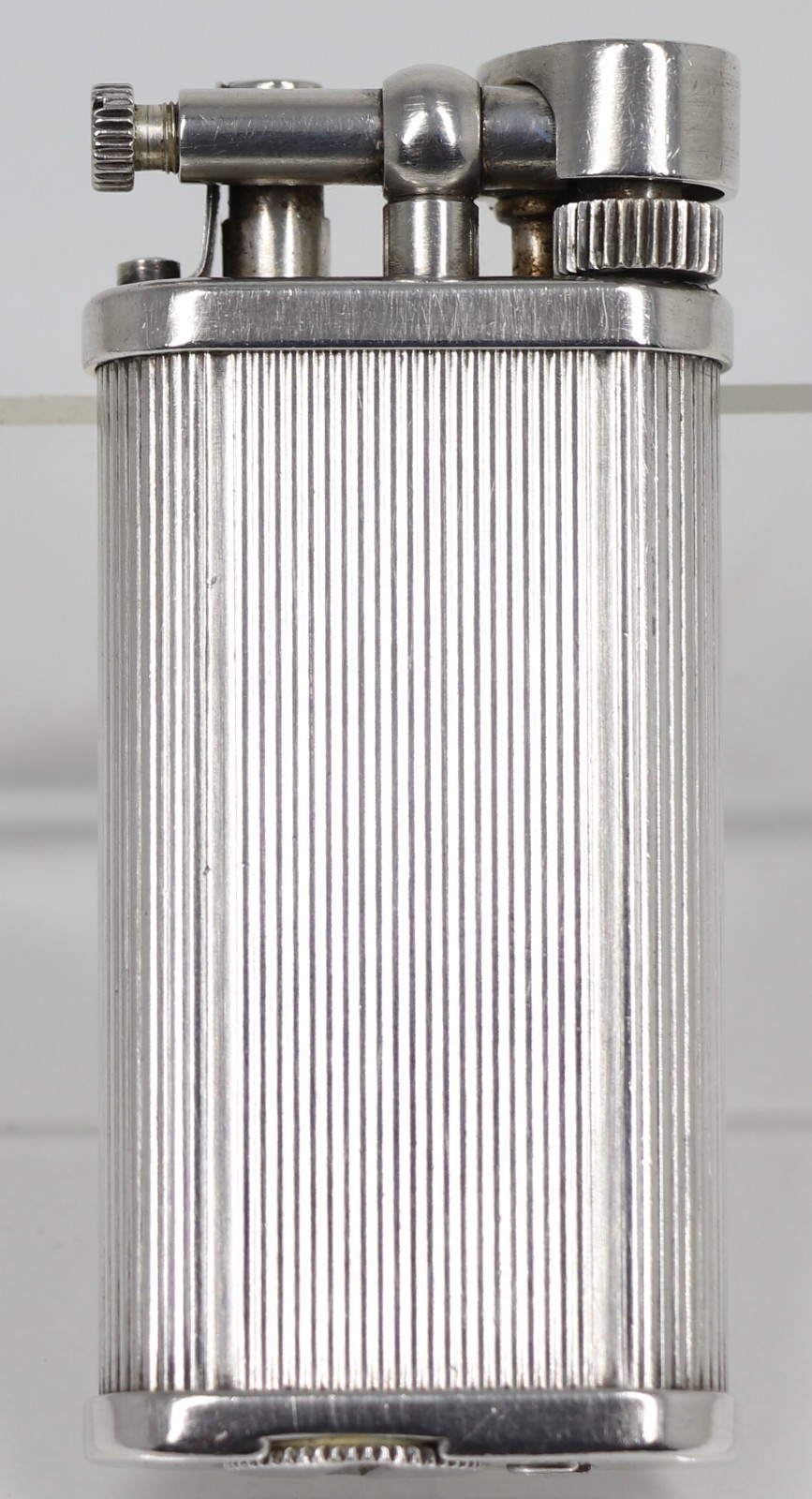 Vintage Dunhill Unique Lines Silver Plate Lighter #351769
