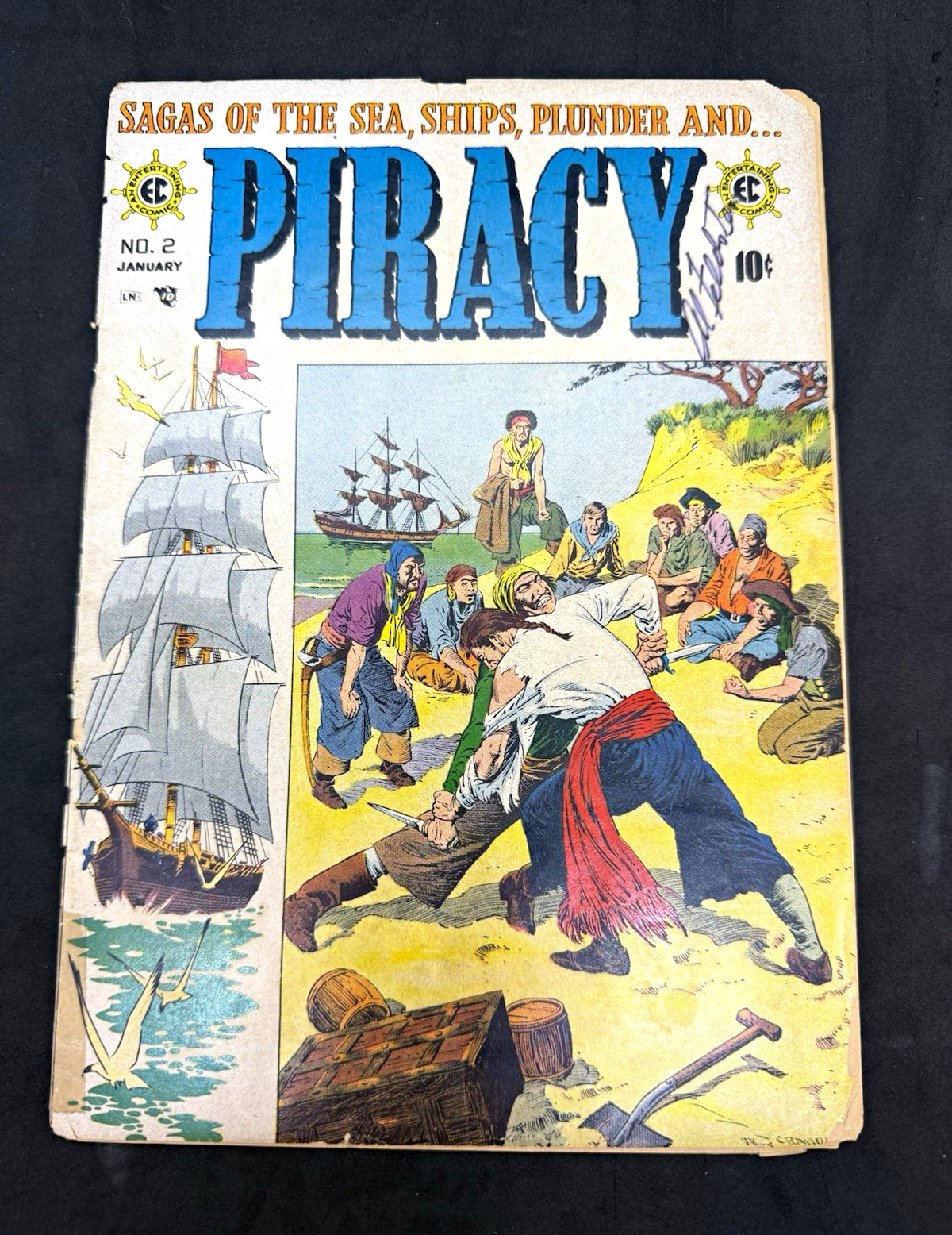 PIRACY #2 SIGNED BY AL FELDSTEIN EC Comics 1954 Golden Age Pre Code New Trend
