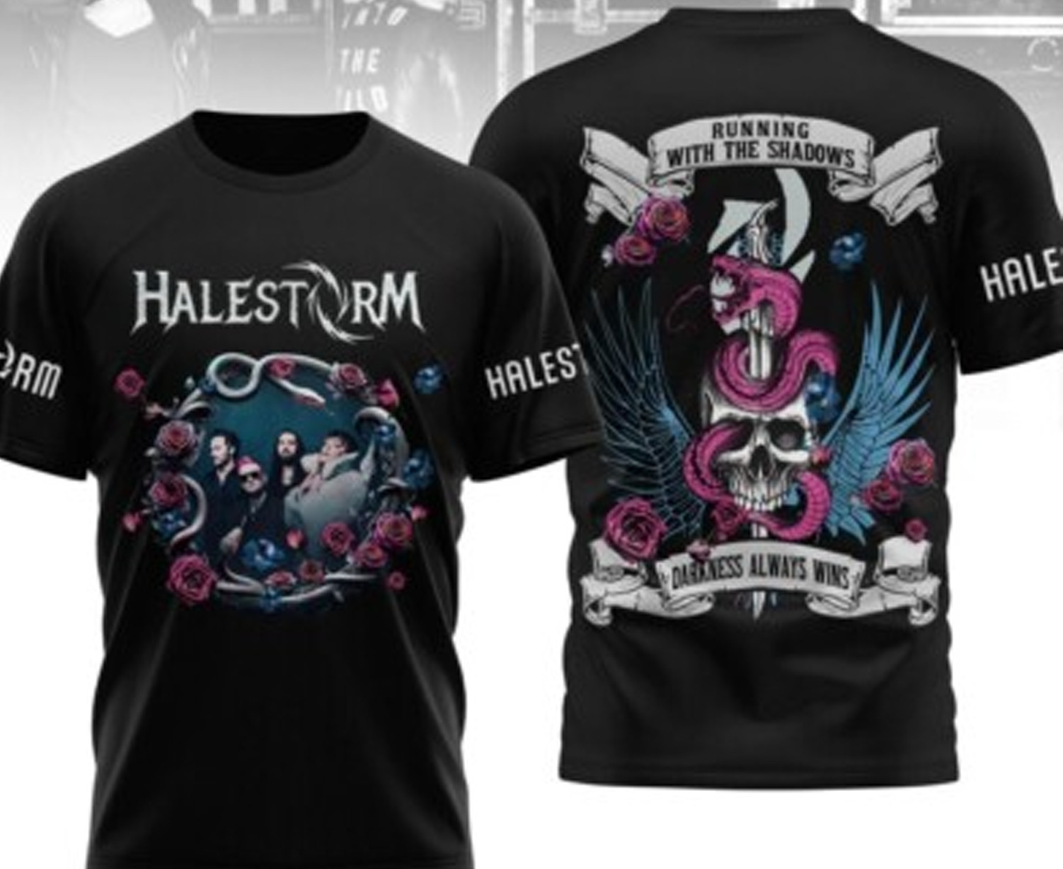 Halestorm band RUNNING WITH THE SHADOWS 3D shirt F2861