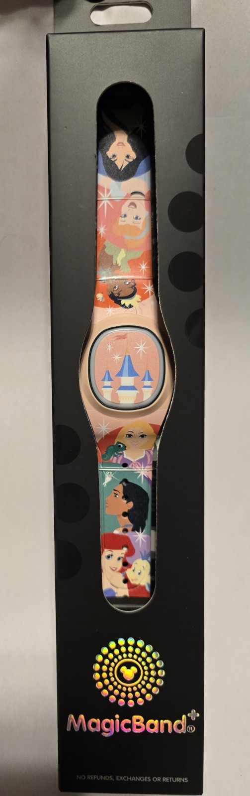 NEW 2026 Disney Magic Band Plus + Princess Ariel Mulan Tiana Cinderella Aurora 
