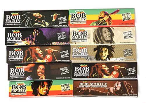 Bob Marley Rolling Papers King Size 110mm Pure Hemp - (10 Booklets, 330 Leaves) Bob Marley Rolling Papers King Size 110mm Pure Hemp - (10 Booklets, 330 Leaves)
