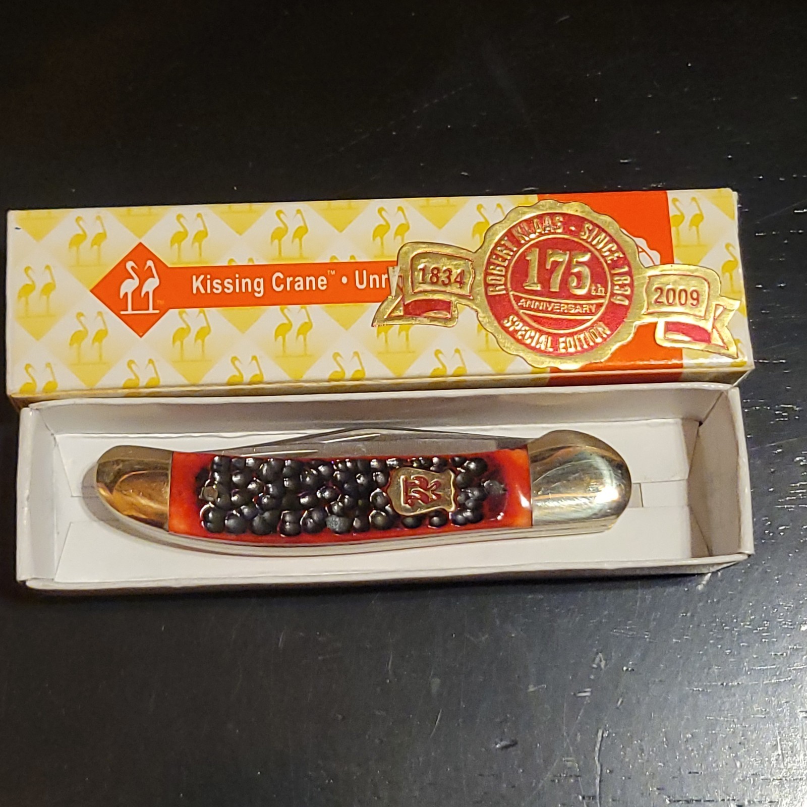 Vtg Kissing Crane 175th Anniversary Red Baron 2 Blade Pocket Knife #KC6214RD Vtg Kissing Crane 175th Anniversary Red Baron 2 Blade Pocket Knife #KC6214RD