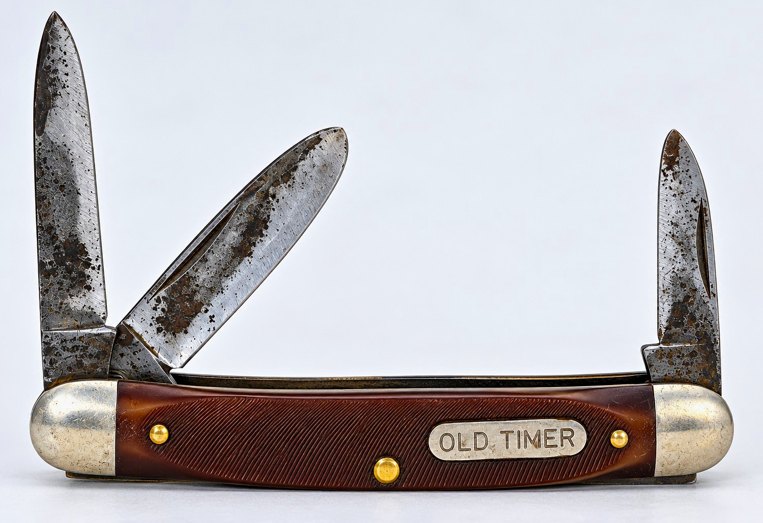 Vintage Ulster USA 580T Old Timer 3-Blade Pocket Knife