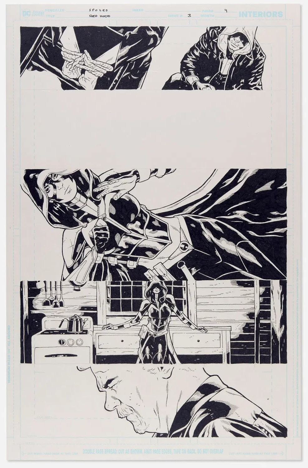 Jeff Spokes, Red Hood #3 Story Page 4 Unpublished Original Art (DC Comics, 2025)