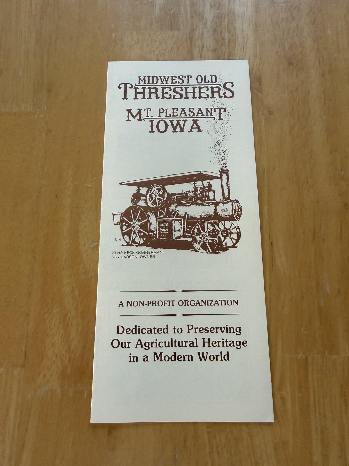 Vintage 1988 Midwest Old Threshers Mt Pleasant Iowa Travel Brochure Steam USA