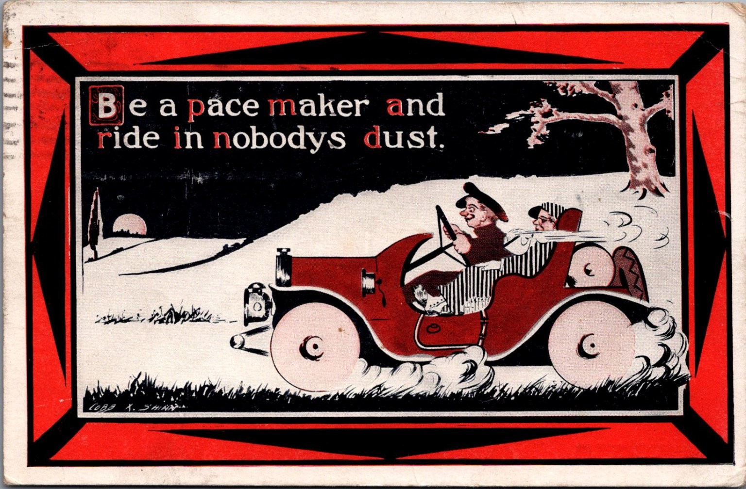 1913 Automobile Postcard \ 1913 Automobile Postcard \