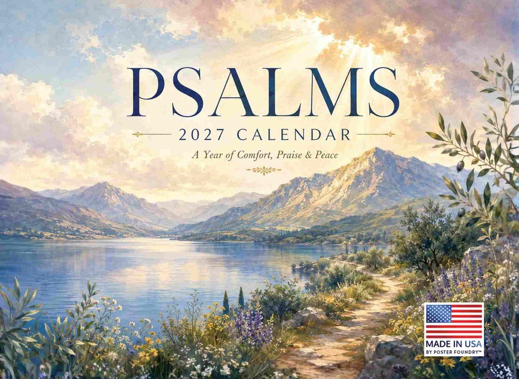 Psalm Calendar 2027 Bible Monthly Wall Calender 12 Month Religious