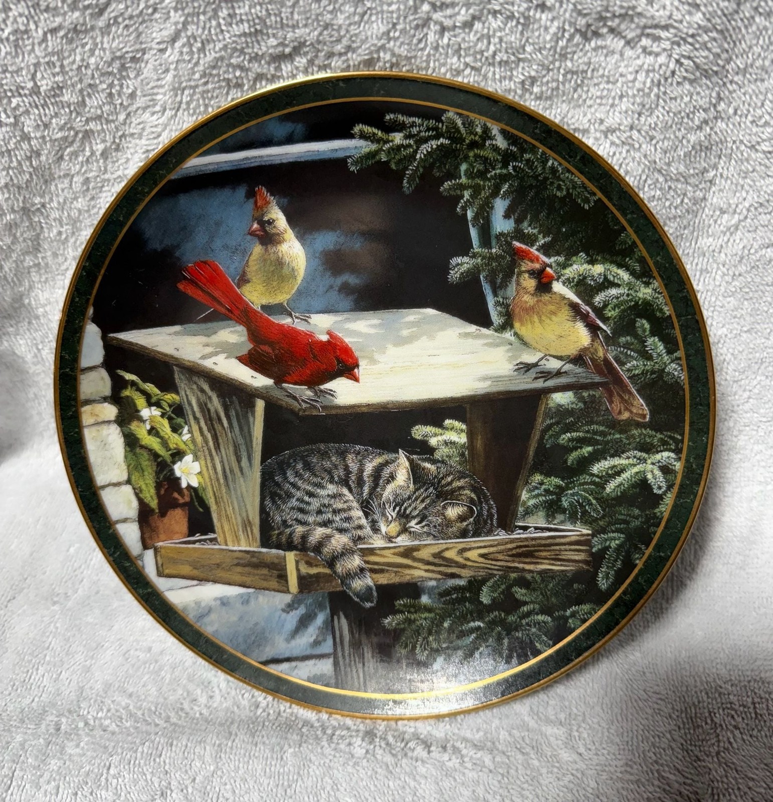 Bradford Exchange Cat Nap Nosy Neighbors Collector Plate